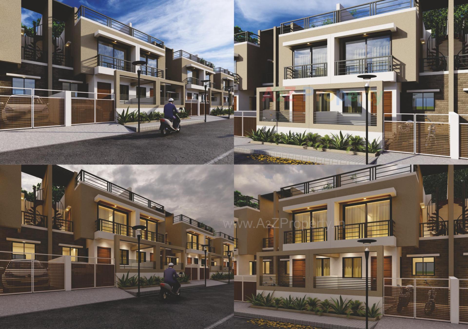 3D Elevation of real estate project Shree Om Residency located at Tarsamiya, Bhavnagar, Gujarat