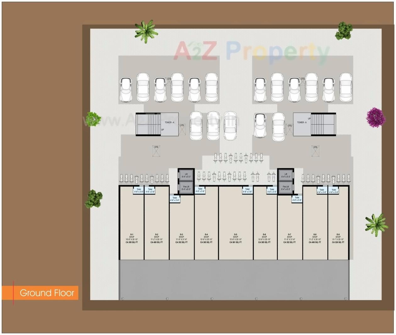 Layout of real estate project Shreeya Gold located at Sidsar, Bhavnagar, Gujarat