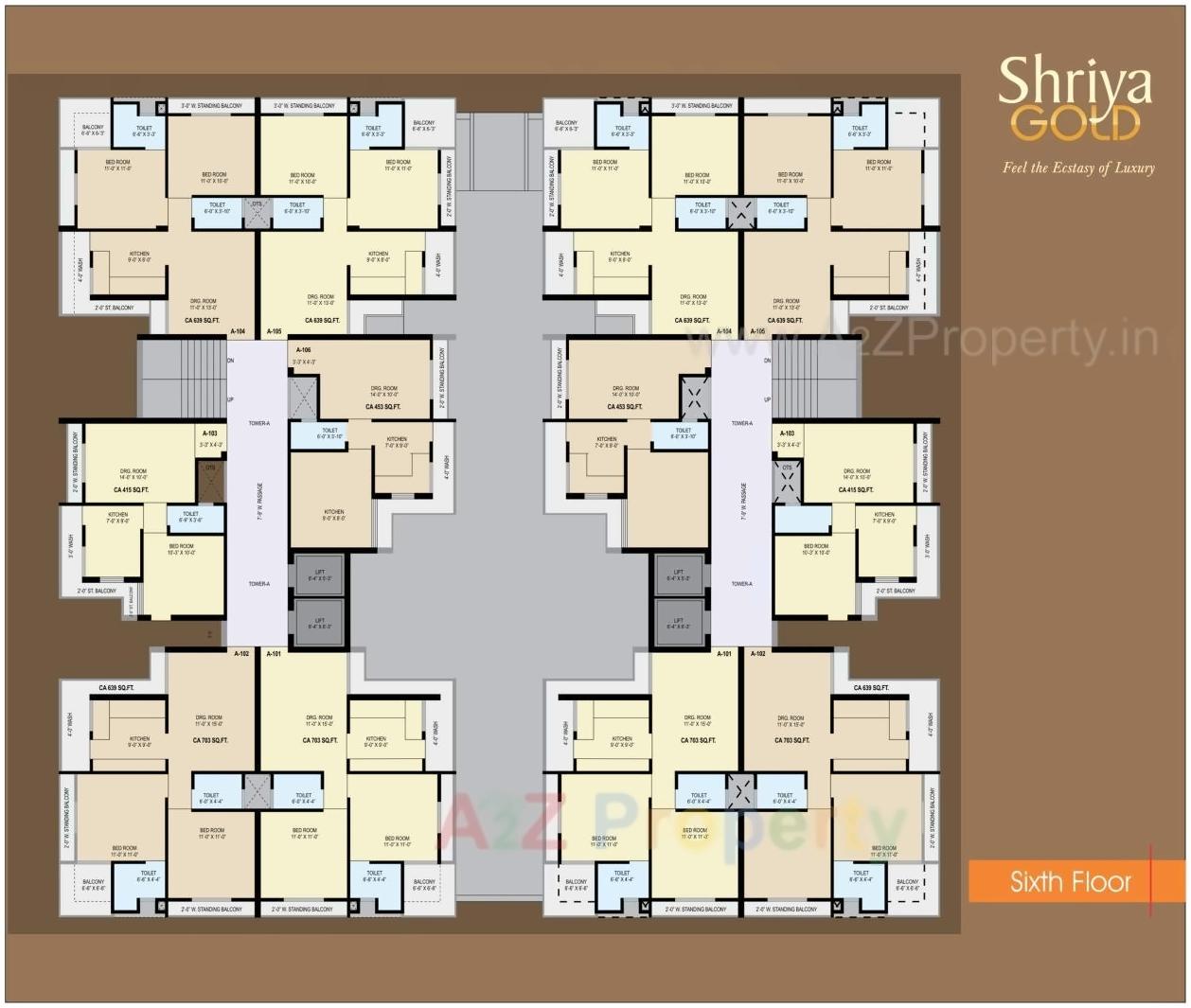 Layout of real estate project Shreeya Gold located at Sidsar, Bhavnagar, Gujarat