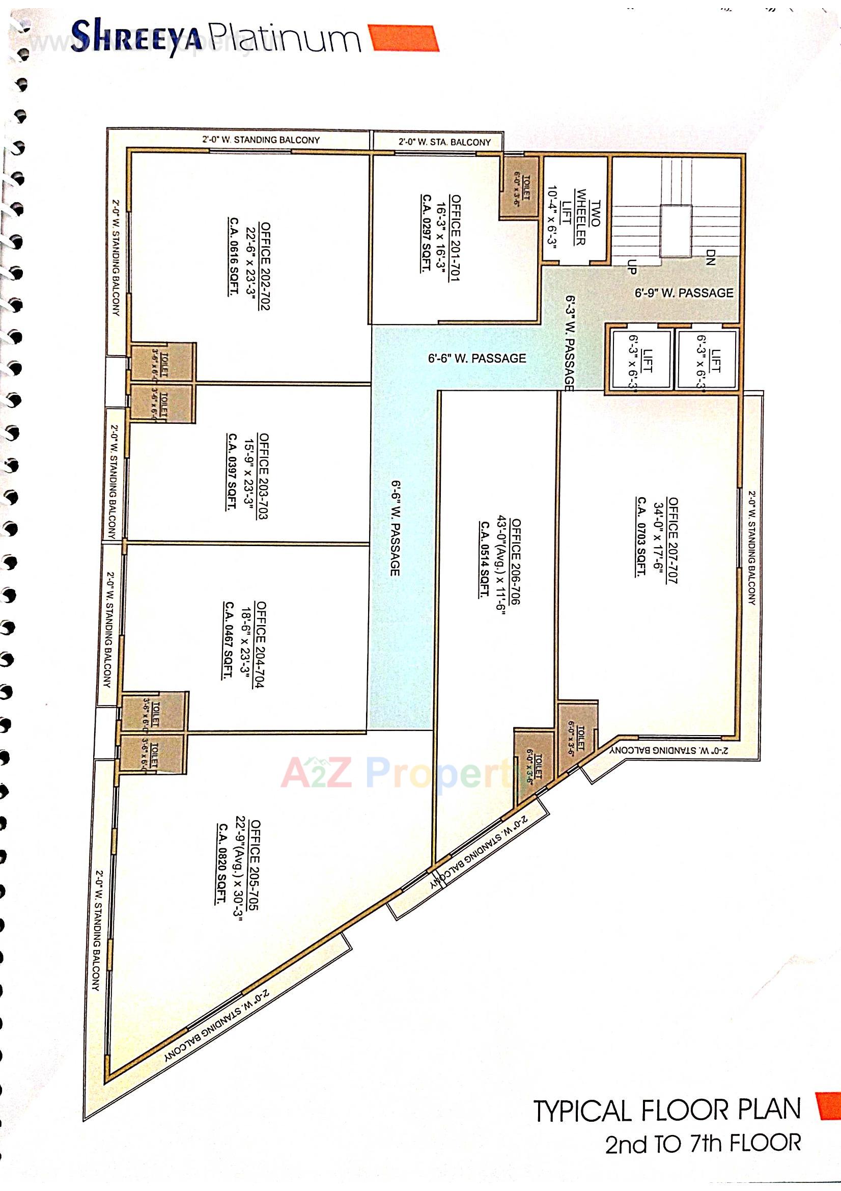 Layout of real estate project Shreeya Platinum located at Vadva, Bhavnagar, Gujarat