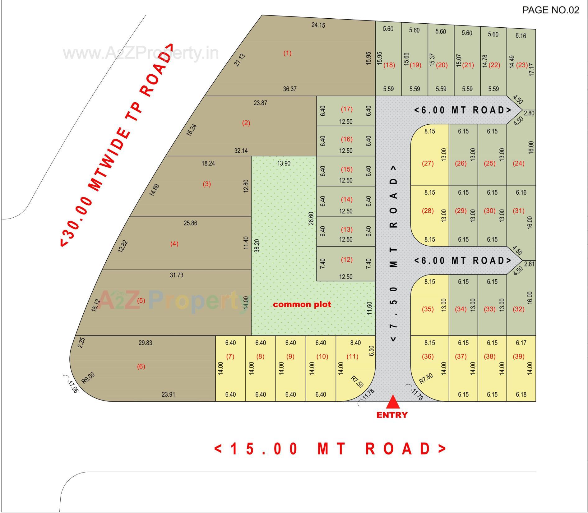 Layout of real estate project Silver Arc located at Akwada, Bhavnagar, Gujarat