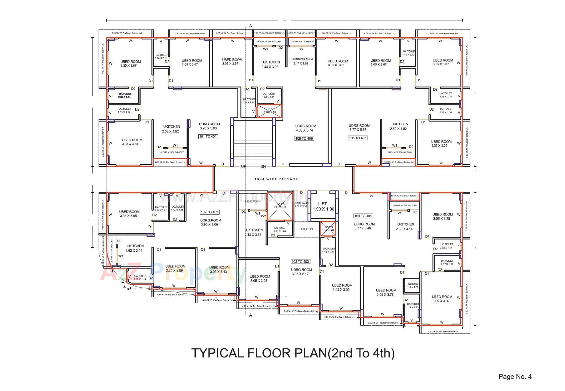 Layout of real estate project Sindh Heights located at Bhvnagar, Bhavnagar, Gujarat