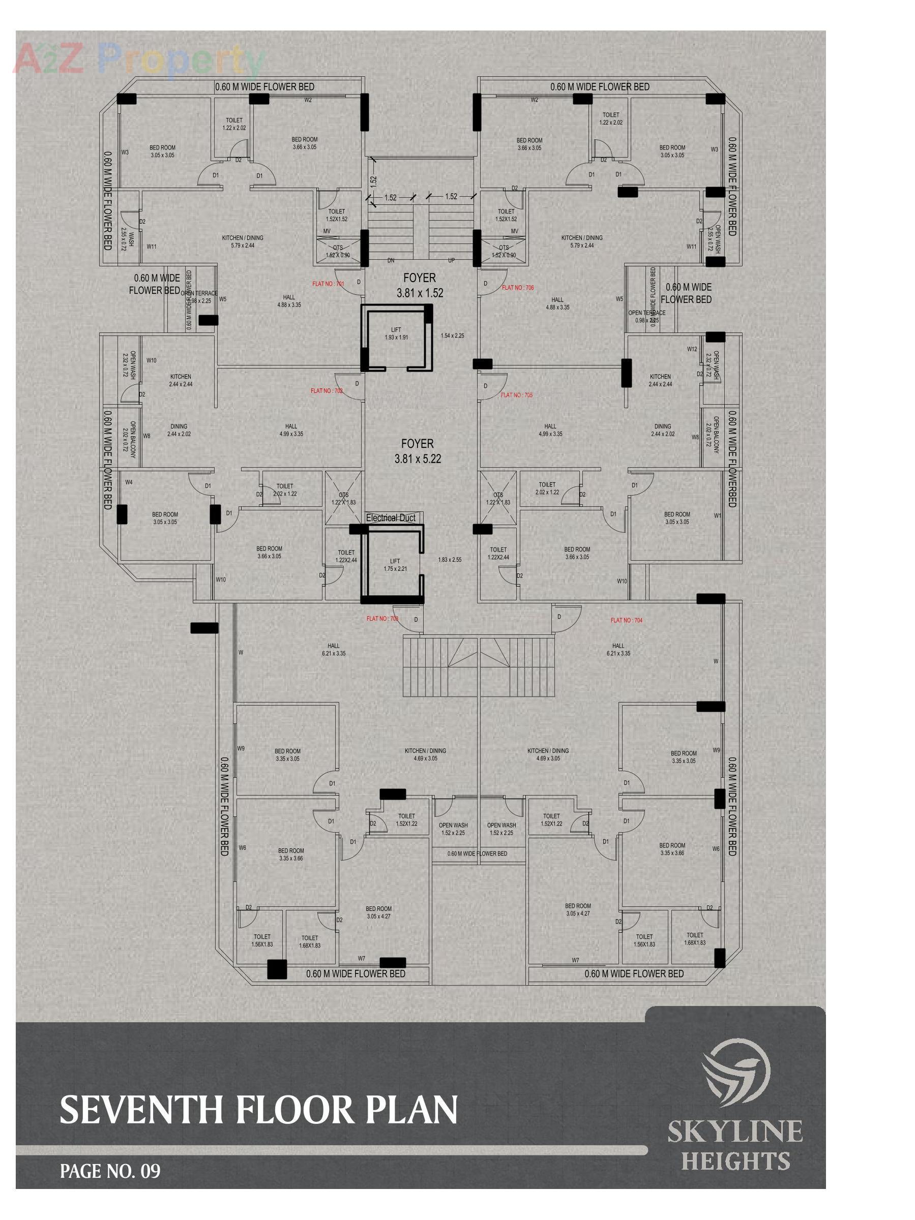 Layout of real estate project Skyline Heights located at Bhavnagar, Bhavnagar, Gujarat