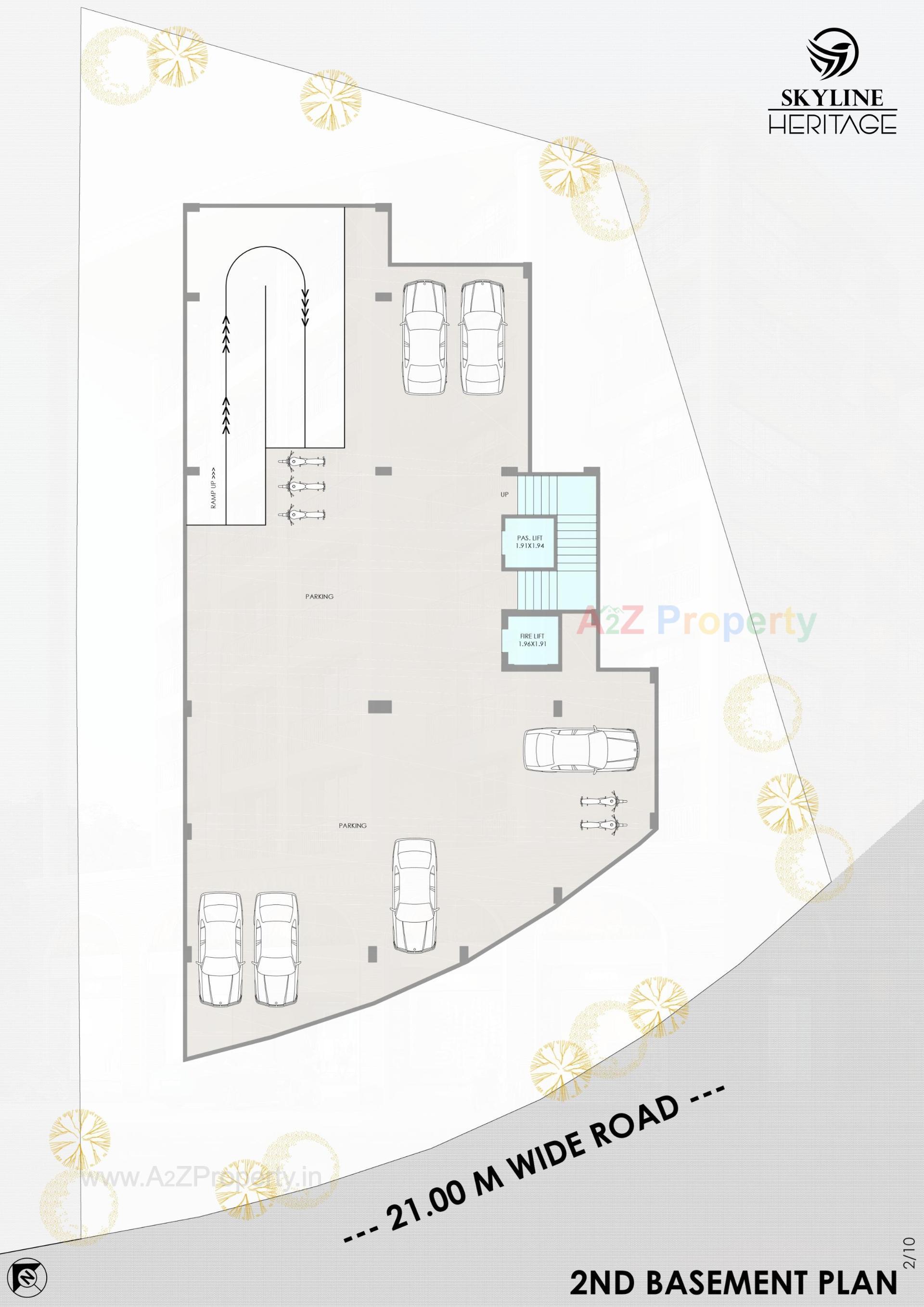 Layout of real estate project Skyline Heritage located at Bhavnagar, Bhavnagar, Gujarat