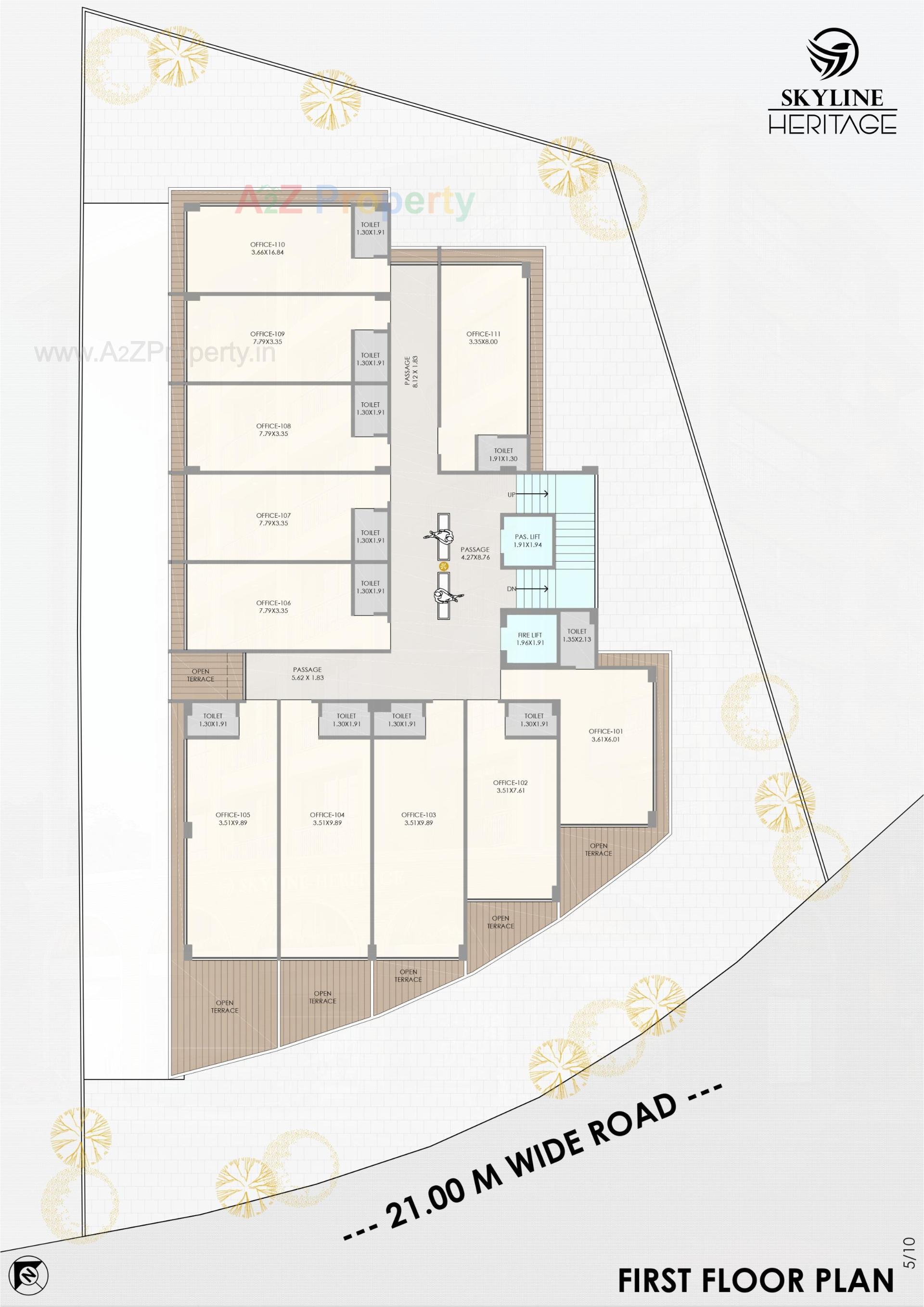 Layout of real estate project Skyline Heritage located at Bhavnagar, Bhavnagar, Gujarat