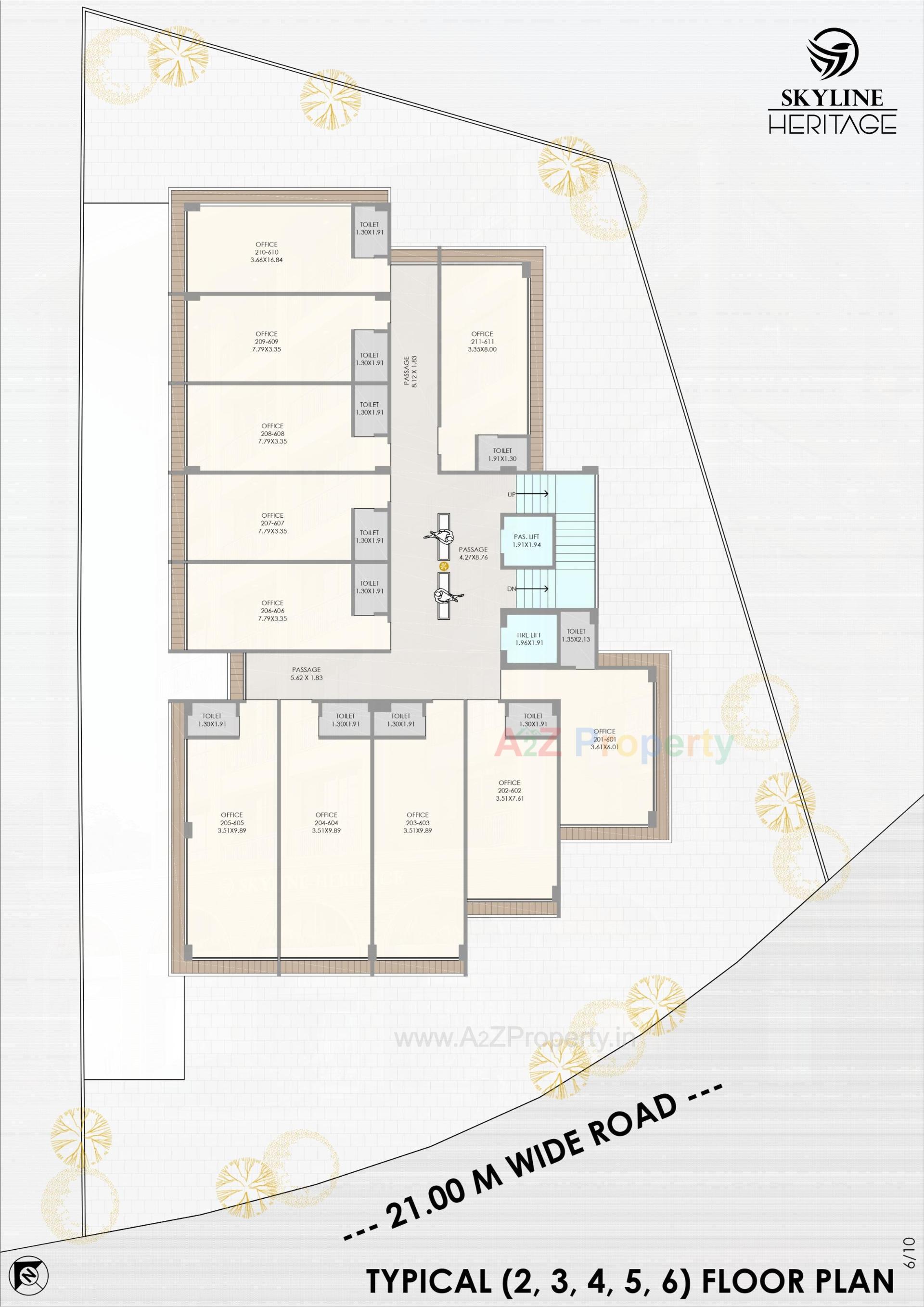 Layout of real estate project Skyline Heritage located at Bhavnagar, Bhavnagar, Gujarat