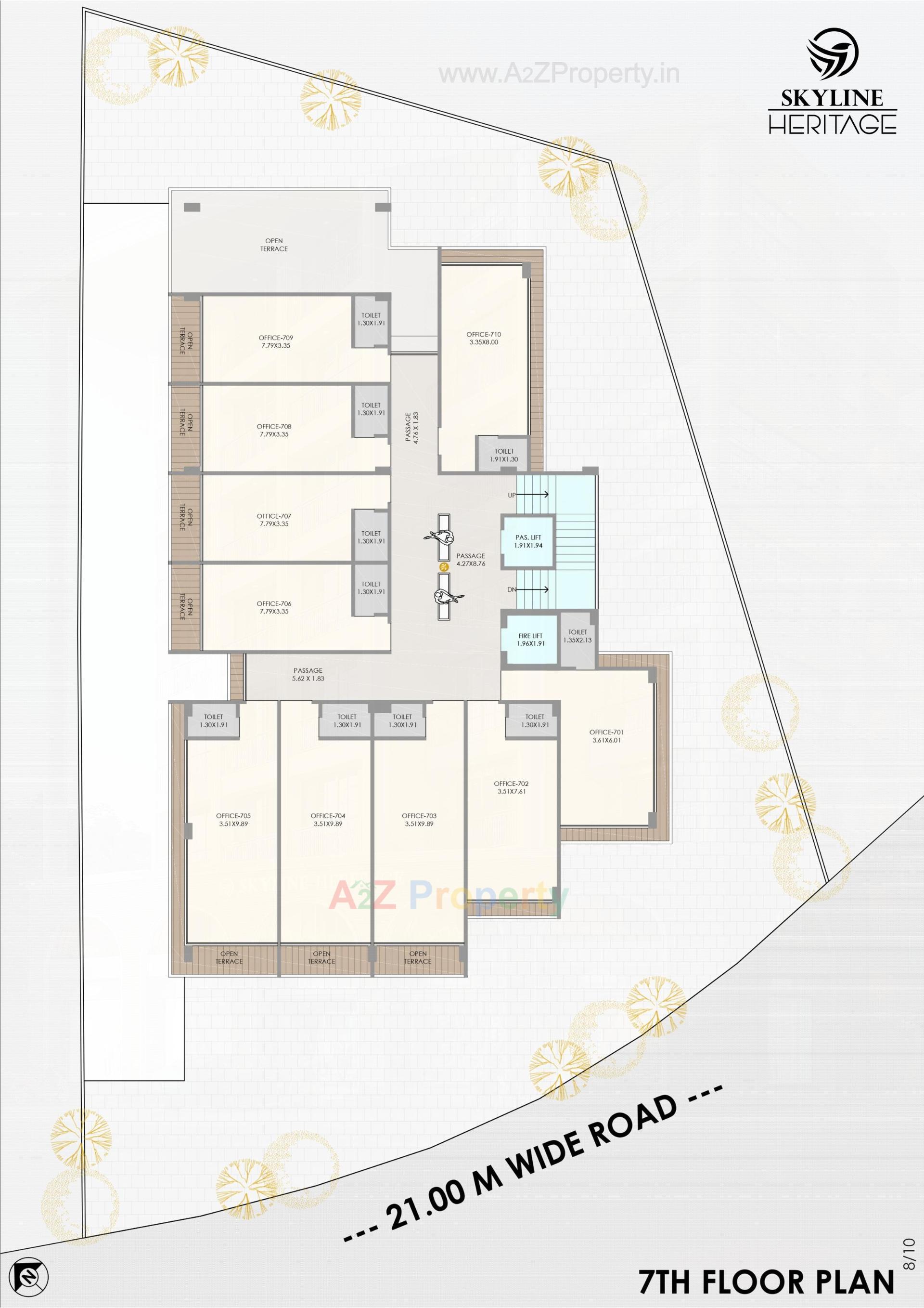 Layout of real estate project Skyline Heritage located at Bhavnagar, Bhavnagar, Gujarat