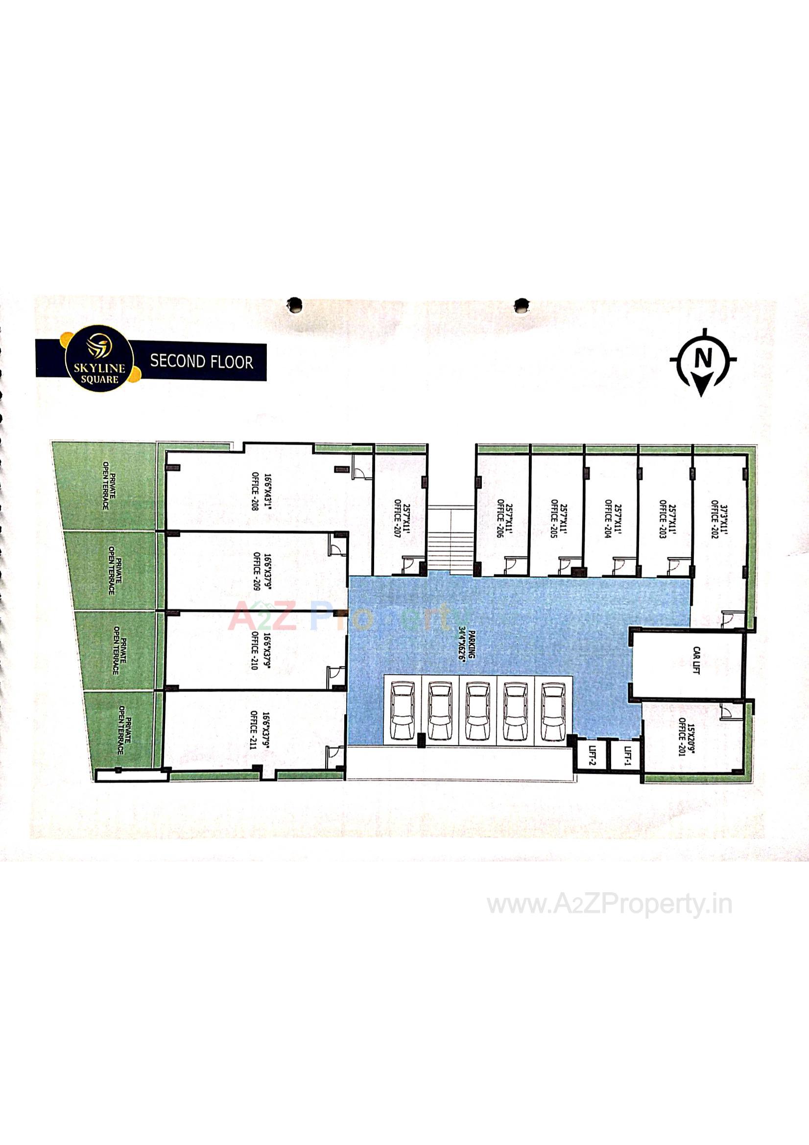 Layout of real estate project Skyline Square located at Bhavnagar, Bhavnagar, Gujarat