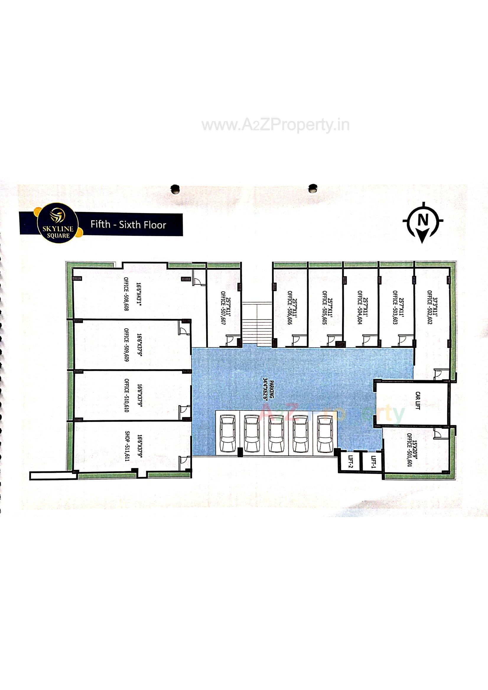 Layout of real estate project Skyline Square located at Bhavnagar, Bhavnagar, Gujarat