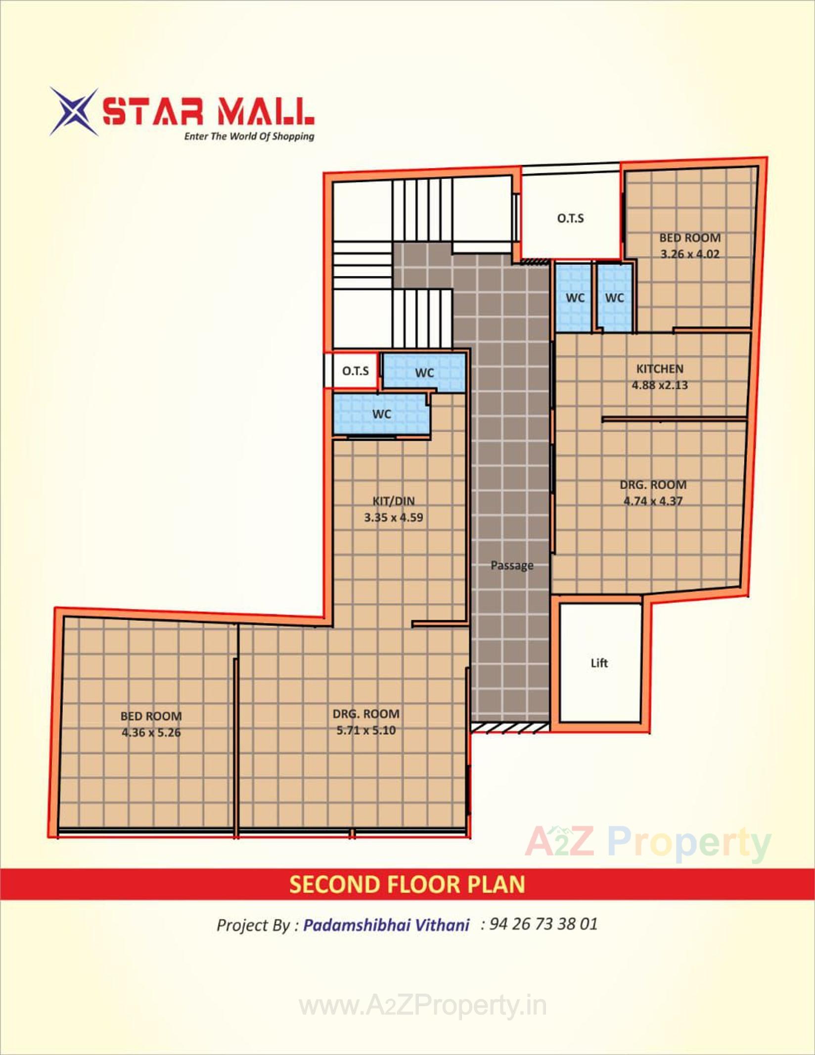 Layout of real estate project Star Mall located at Bhavnagar, Bhavnagar, Gujarat