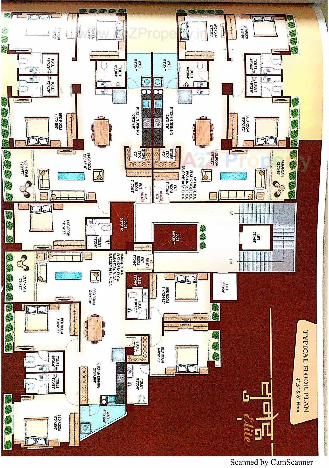 Layout of real estate project Sumeru Elite located at Bhavnagar, Bhavnagar, Gujarat