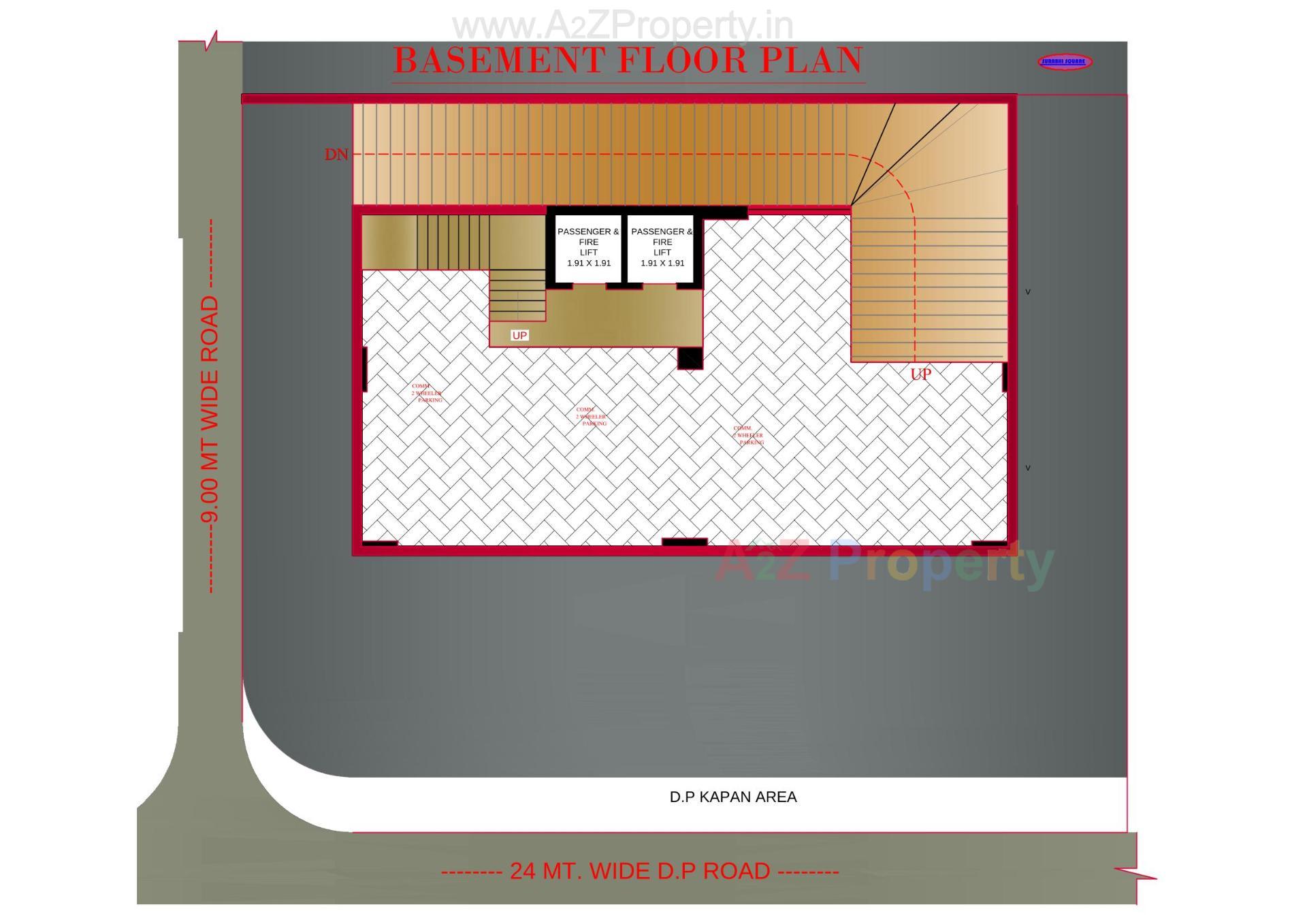 Layout of real estate project Surabhi Square located at Vadva, Bhavnagar, Gujarat