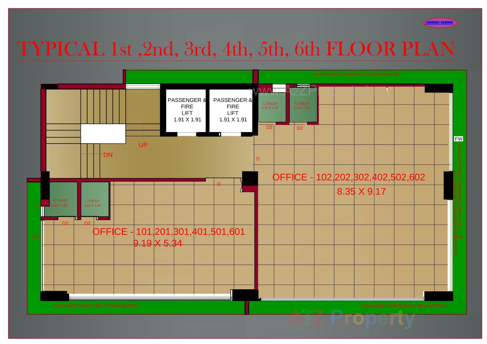 Layout of real estate project Surabhi Square located at Vadva, Bhavnagar, Gujarat