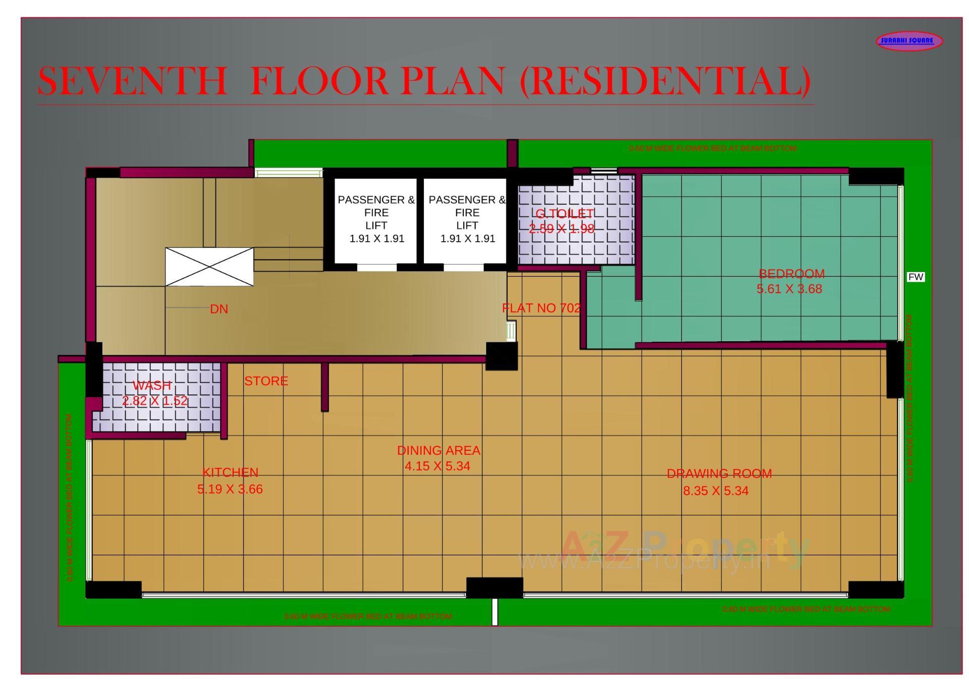 Layout of real estate project Surabhi Square located at Vadva, Bhavnagar, Gujarat