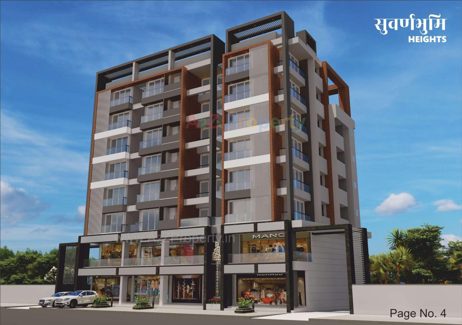 3D Elevation of real estate project Suvarnabhumi Heights located at Bhavnagar, Bhavnagar, Gujarat