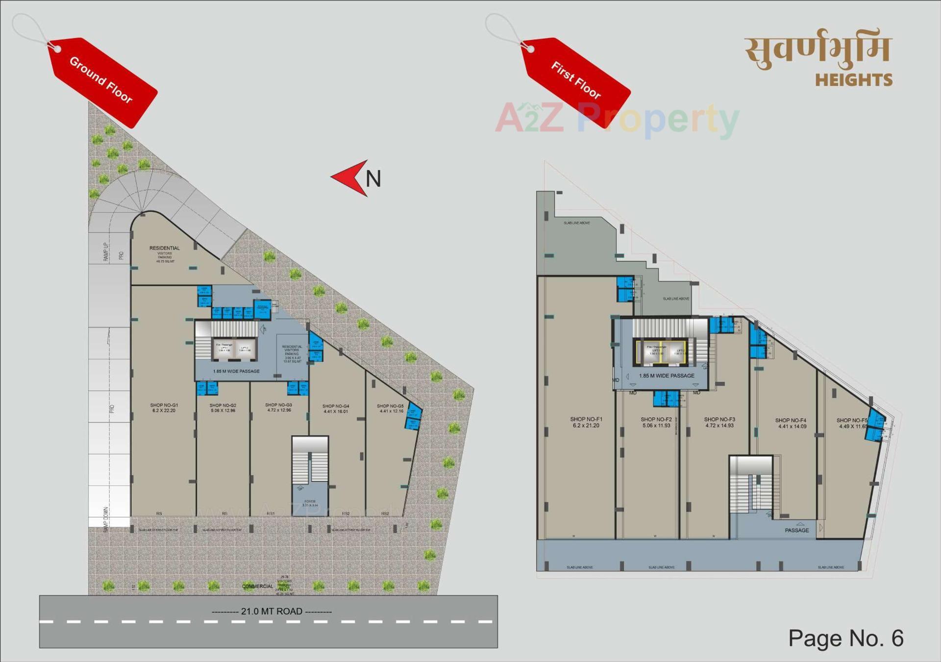 Layout of real estate project Suvarnabhumi Heights located at Bhavnagar, Bhavnagar, Gujarat
