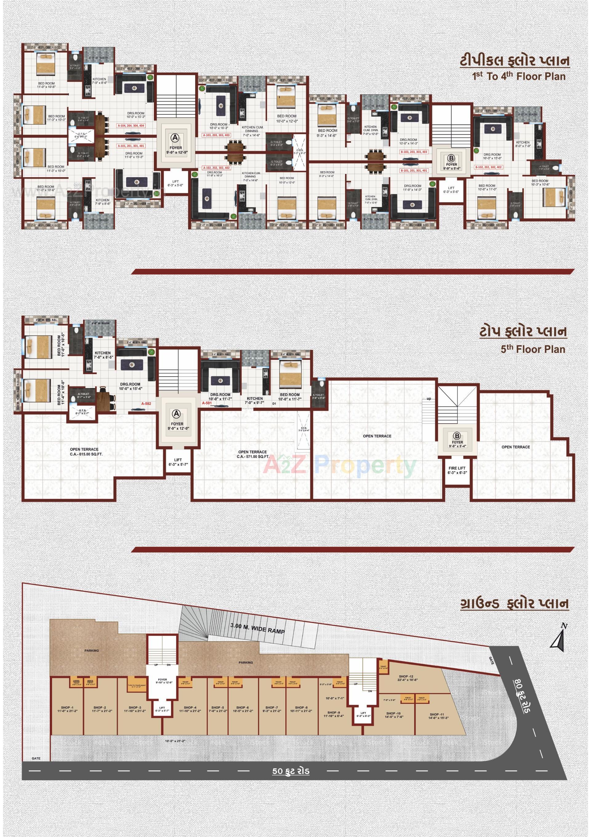 Layout of real estate project Suvarnabhumi Residency located at Chitra, Bhavnagar, Gujarat
