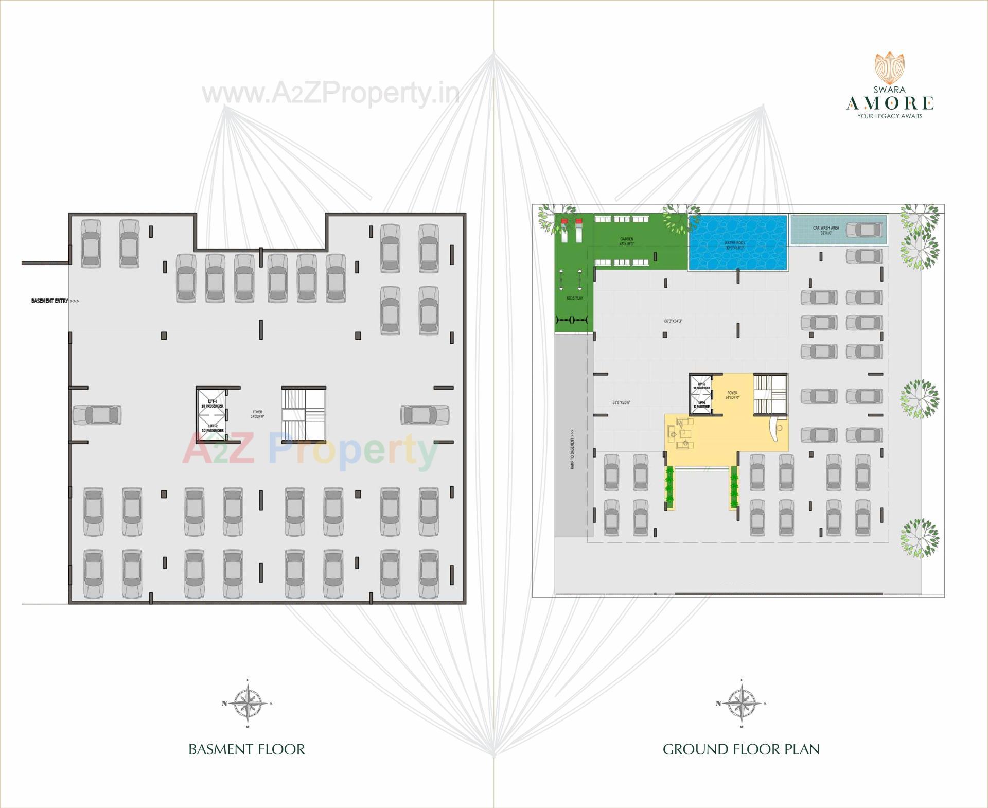 Layout of real estate project Swara Amore located at Takhteshwar, Bhavnagar, Gujarat