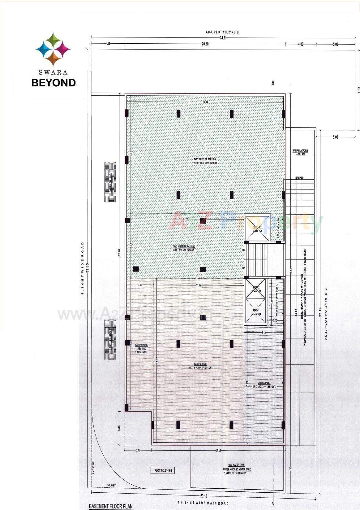 Layout of real estate project Swara Beyond located at Krishnanagar, Bhavnagar, Gujarat