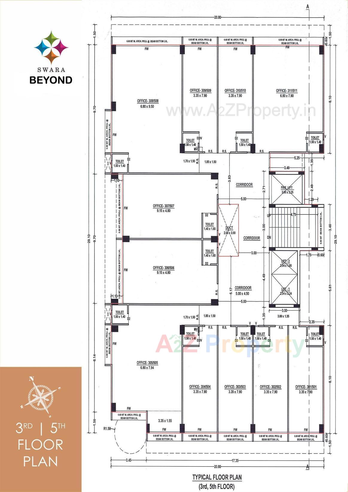 Layout of real estate project Swara Beyond located at Krishnanagar, Bhavnagar, Gujarat