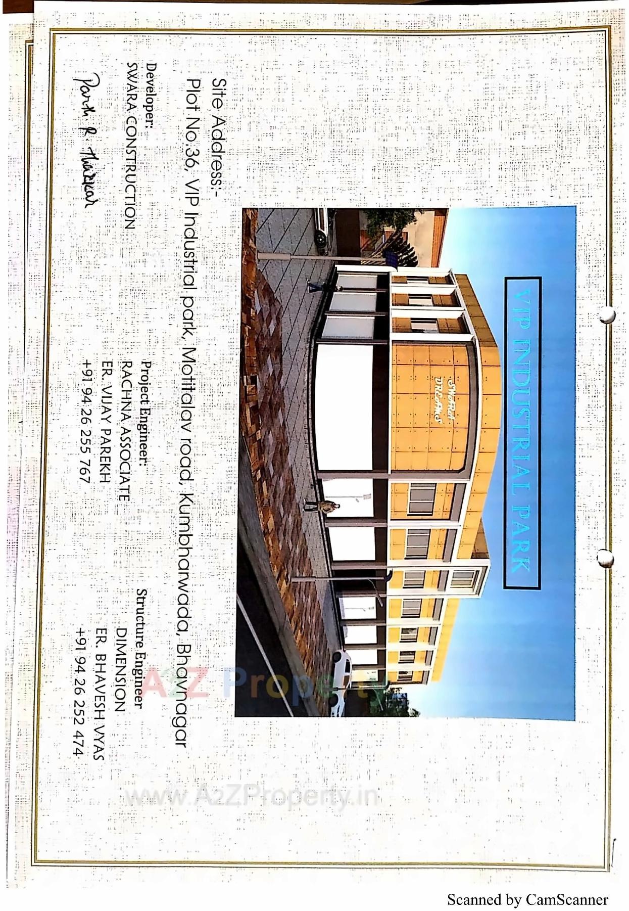 Layout of real estate project Swara Dreams Shed Godowns located at Kumbharwada, Bhavnagar, Gujarat