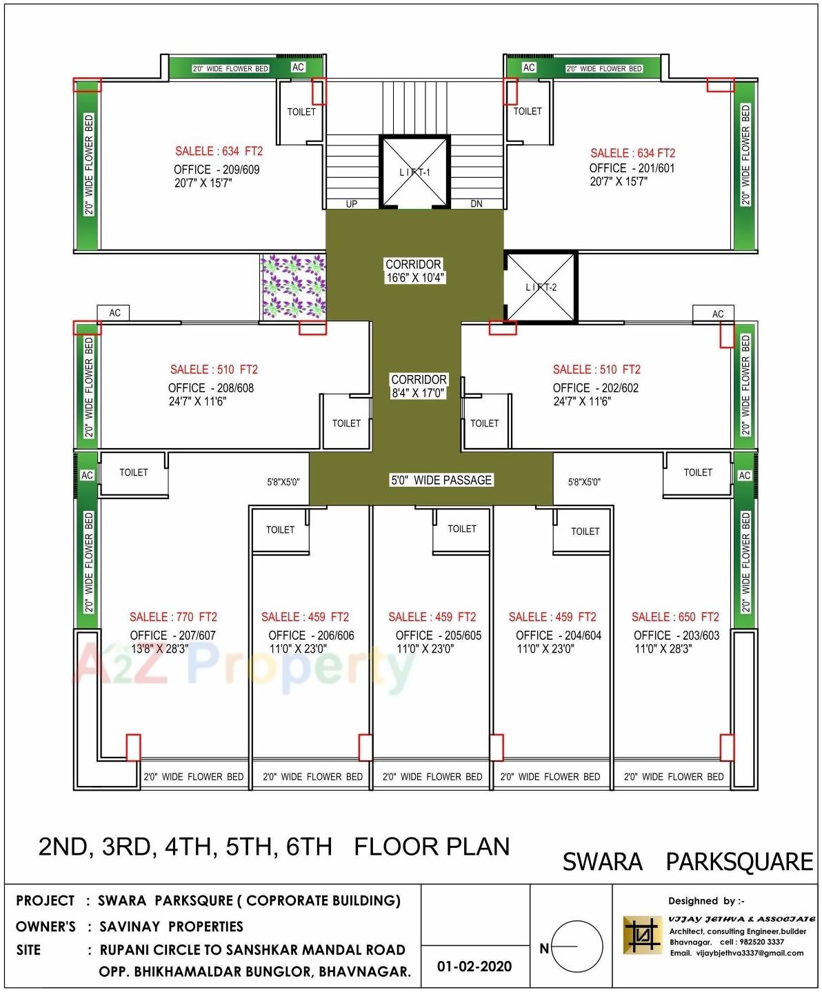 Layout of real estate project Swara Park Square located at Bhavnagar, Bhavnagar, Gujarat