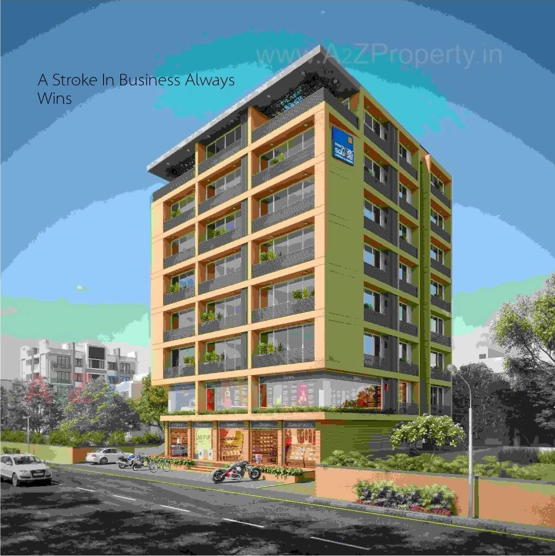 3D Elevation of real estate project Swara Park Square located at Bhavnagar, Bhavnagar, Gujarat