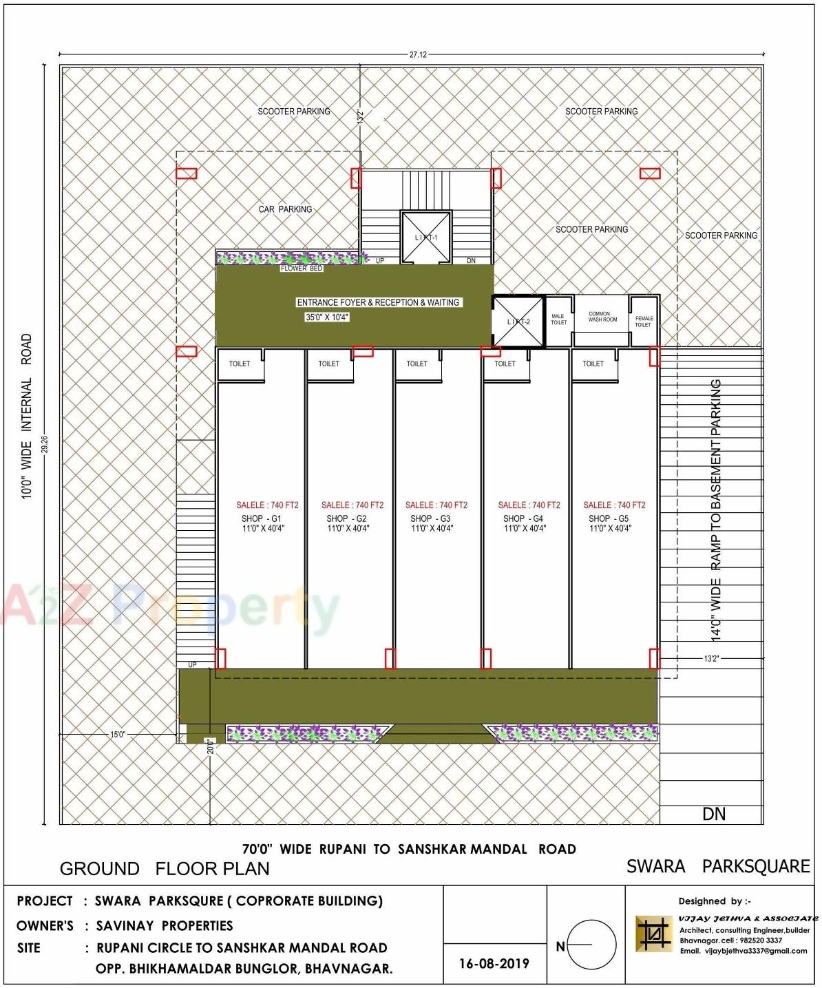 Layout of real estate project Swara Park Square located at Bhavnagar, Bhavnagar, Gujarat
