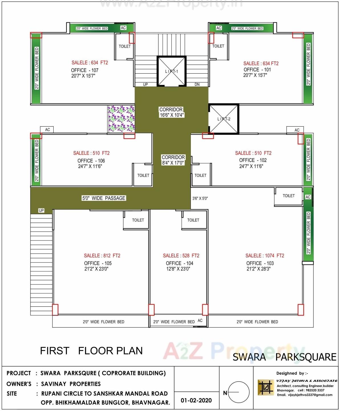 Layout of real estate project Swara Park Square located at Bhavnagar, Bhavnagar, Gujarat