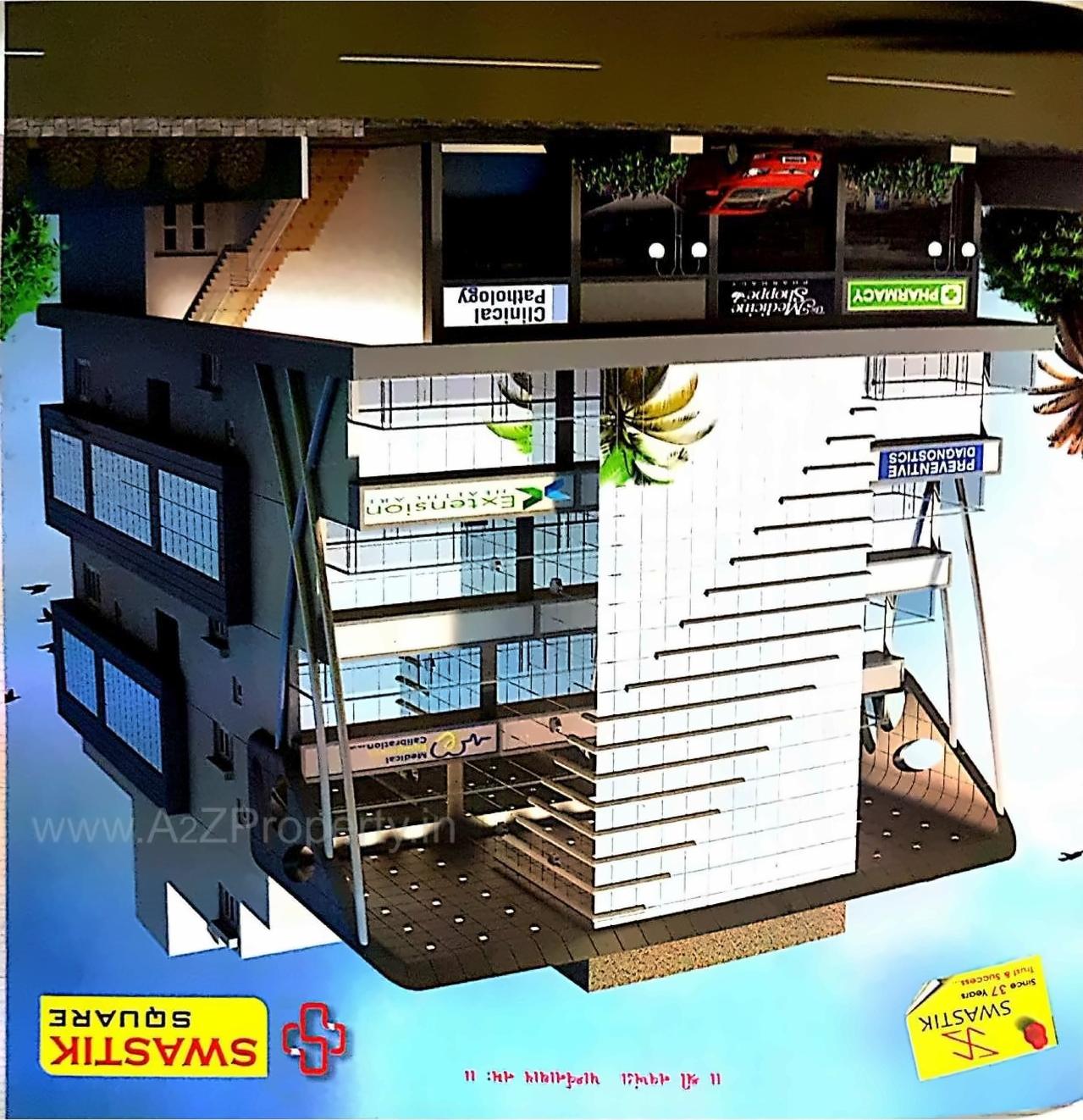 3D Elevation of real estate project Swastik Square located at Bhavnagar, Bhavnagar, Gujarat