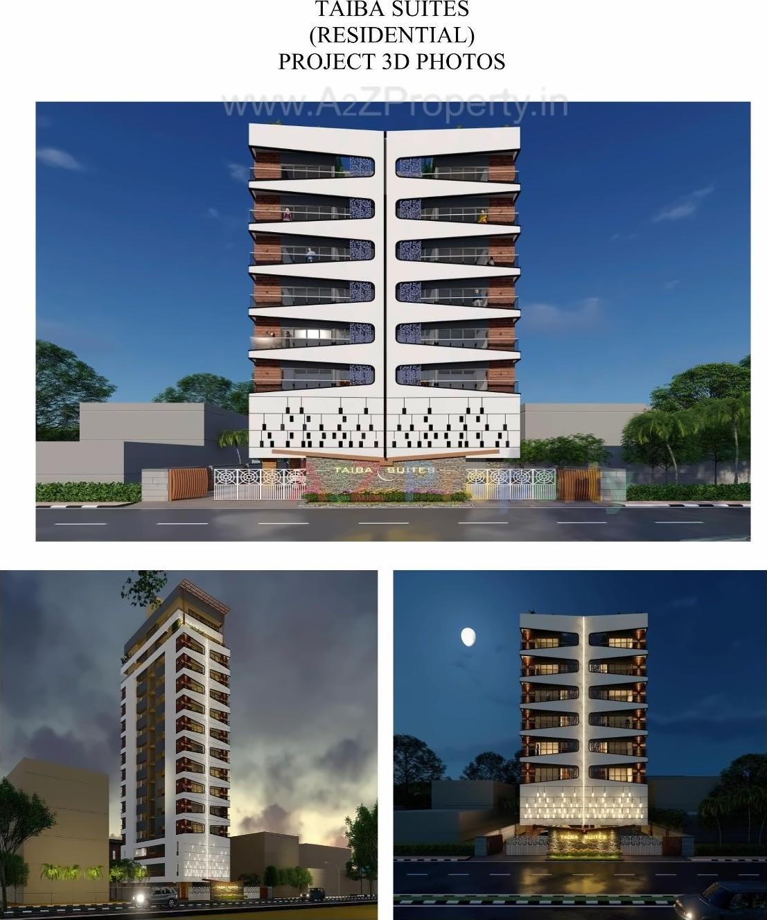 3D Elevation of real estate project Taiba Suites located at Bhavnagar, Bhavnagar, Gujarat
