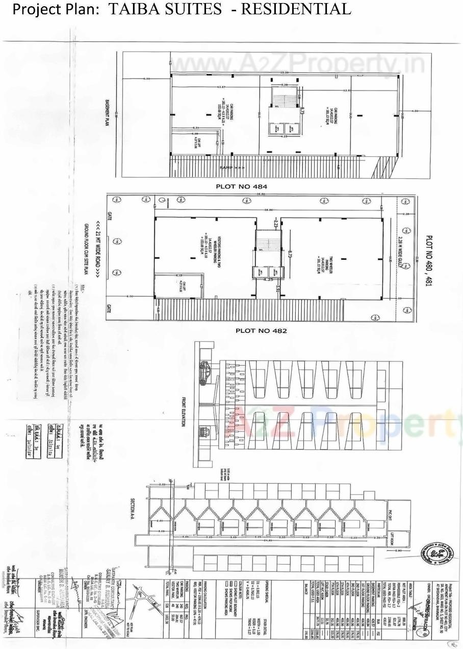 Layout of real estate project Taiba Suites located at Bhavnagar, Bhavnagar, Gujarat