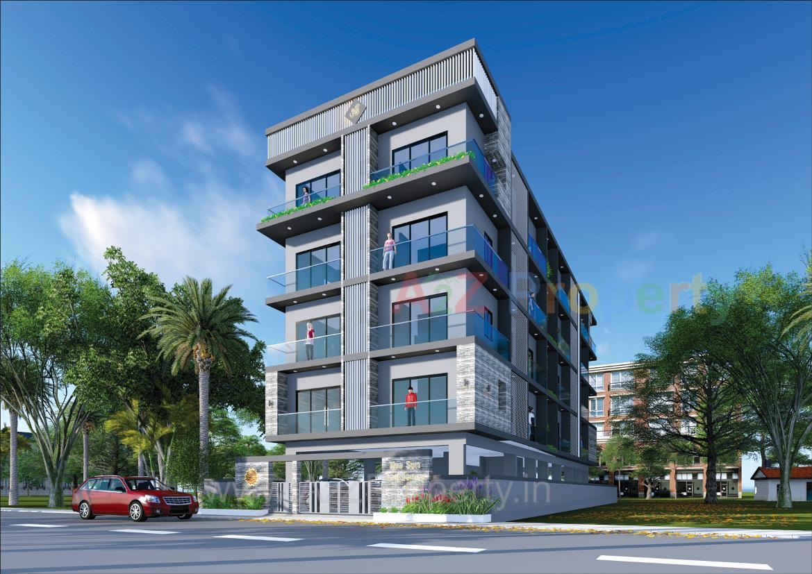 3D Elevation of real estate project The Sun Residency located at Bhavnagar, Bhavnagar, Gujarat