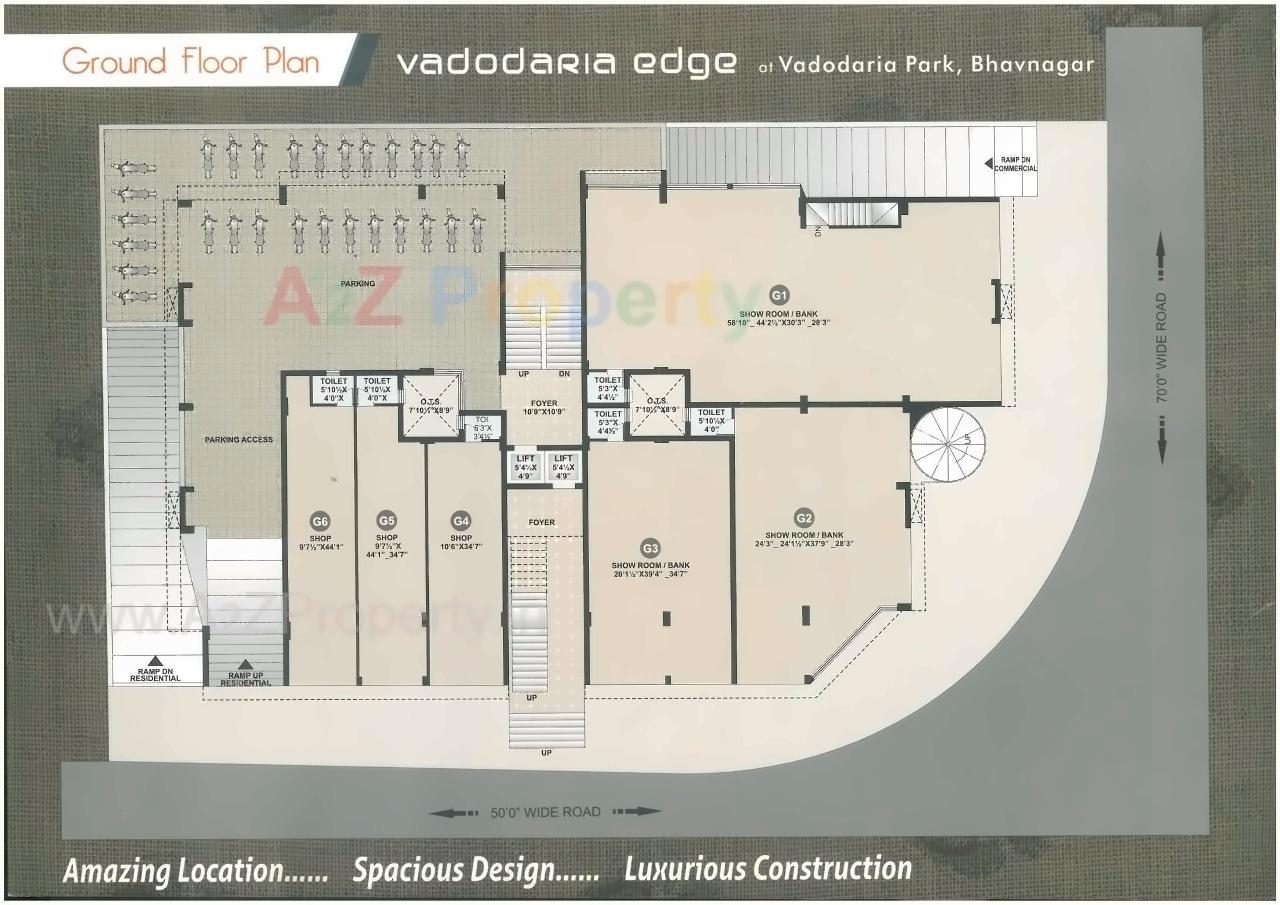 Layout of real estate project Vadodaria Edge located at Vadod, Bhavnagar, Gujarat