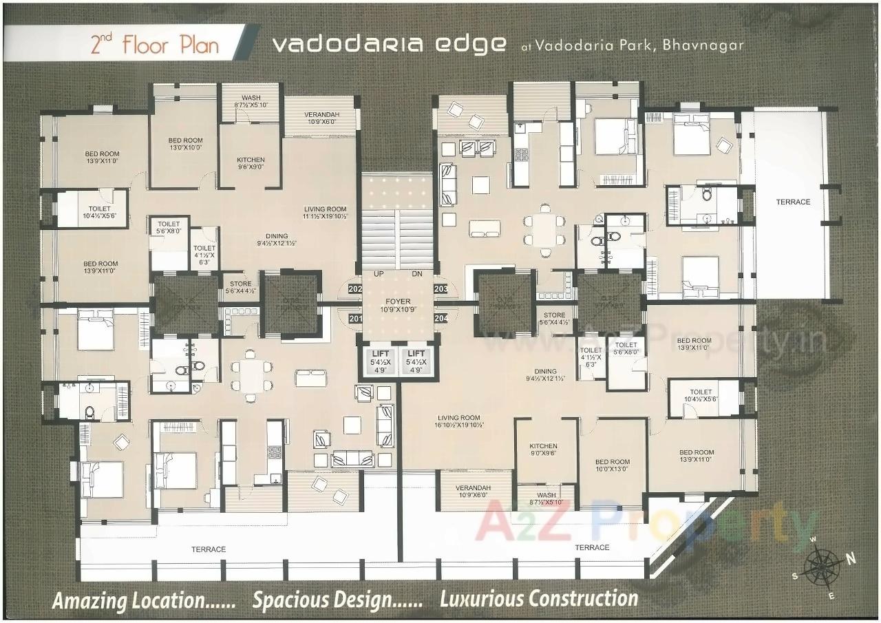 Layout of real estate project Vadodaria Edge located at Vadod, Bhavnagar, Gujarat