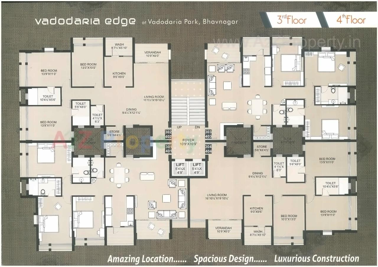 Layout of real estate project Vadodaria Edge located at Vadod, Bhavnagar, Gujarat