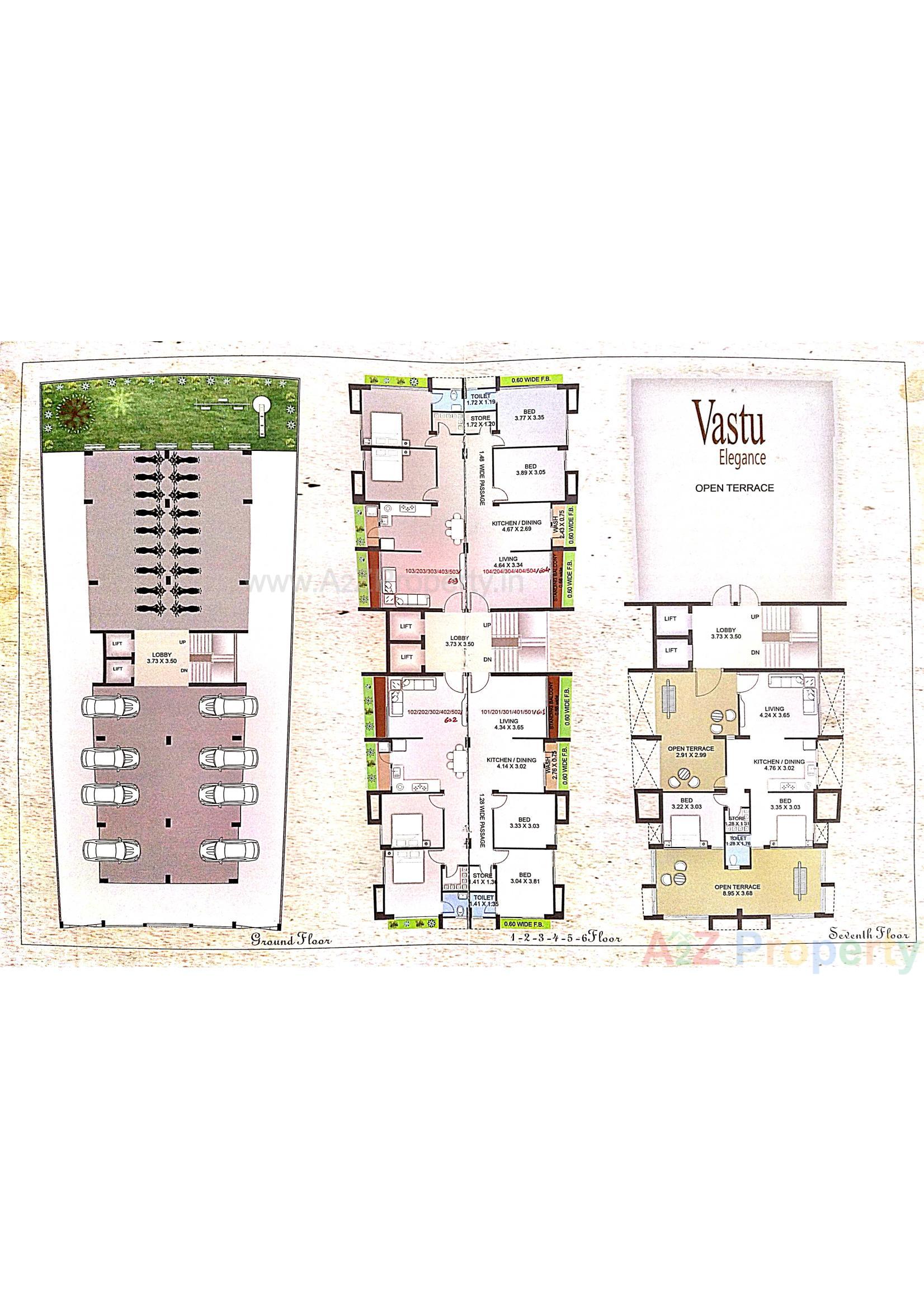 Layout of real estate project Vastu Elegance located at Bhavnagar, Bhavnagar, Gujarat