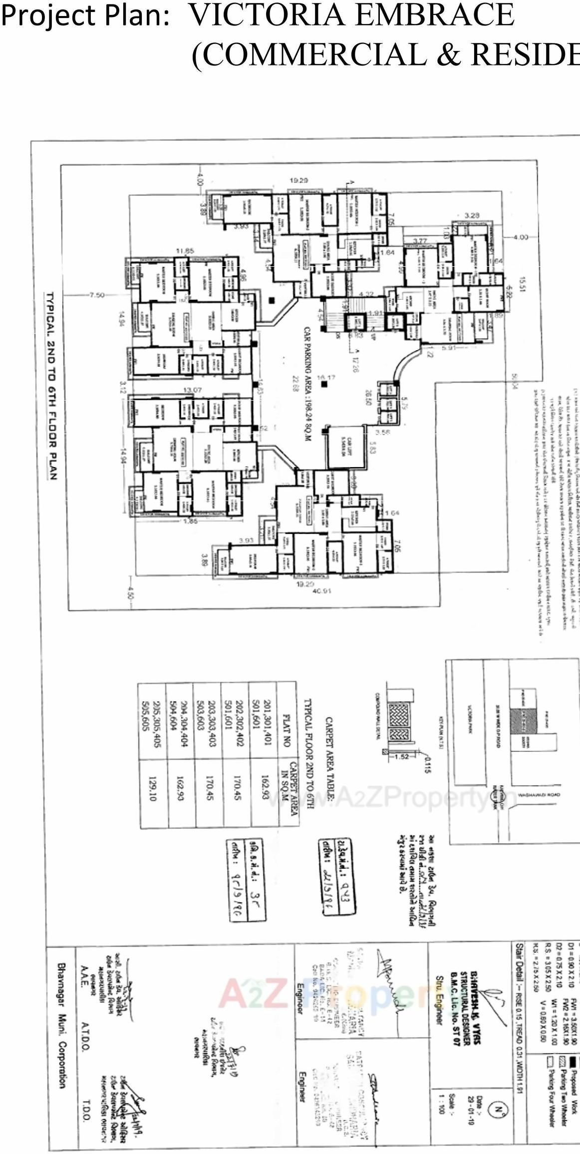 Layout of real estate project Victoria Embrace located at Bhavnagar, Bhavnagar, Gujarat
