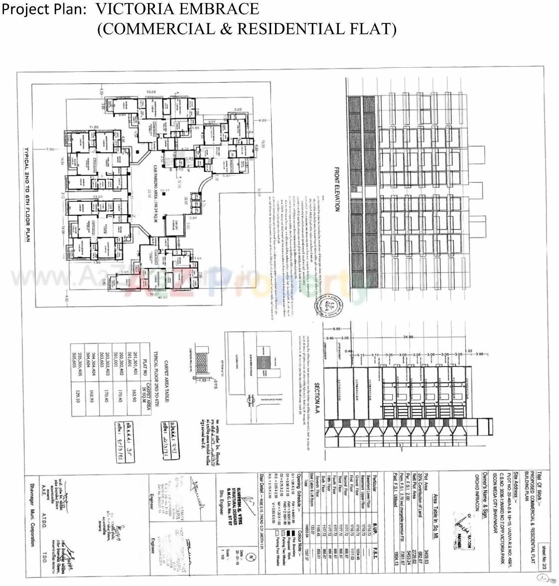 Layout of real estate project Victoria Embrace located at Bhavnagar, Bhavnagar, Gujarat