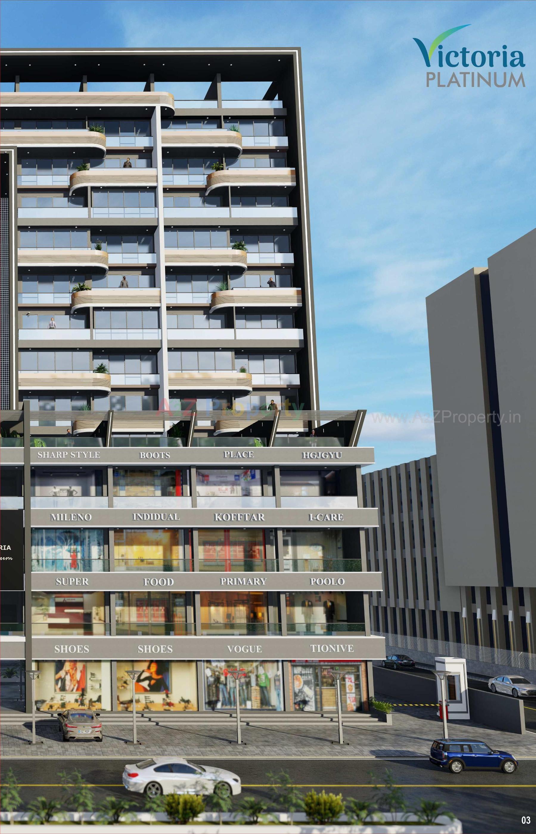 3D Elevation of real estate project Victoria Platinum located at Bhavnagar, Bhavnagar, Gujarat