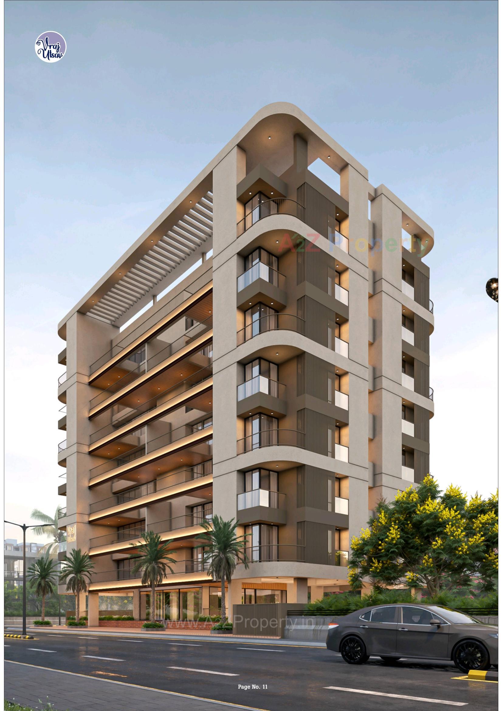 3D Elevation of real estate project Vraj Utsav located at Bhavnagar, Bhavnagar, Gujarat