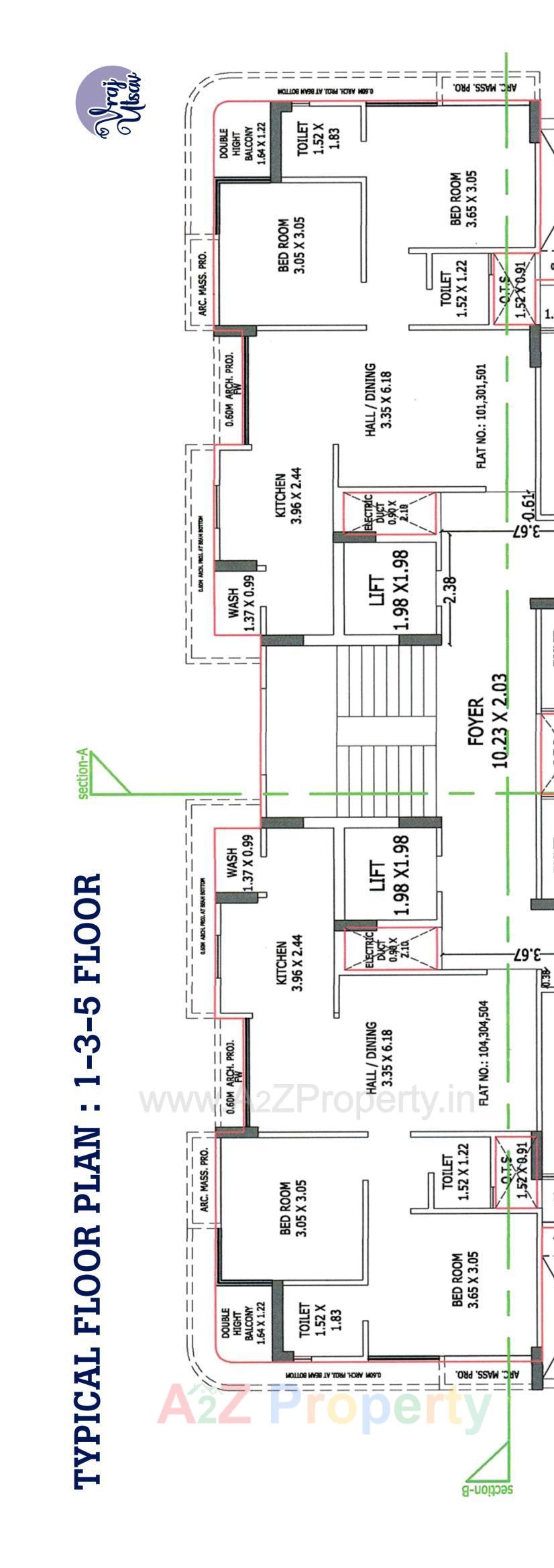 Layout of real estate project Vraj Utsav located at Bhavnagar, Bhavnagar, Gujarat