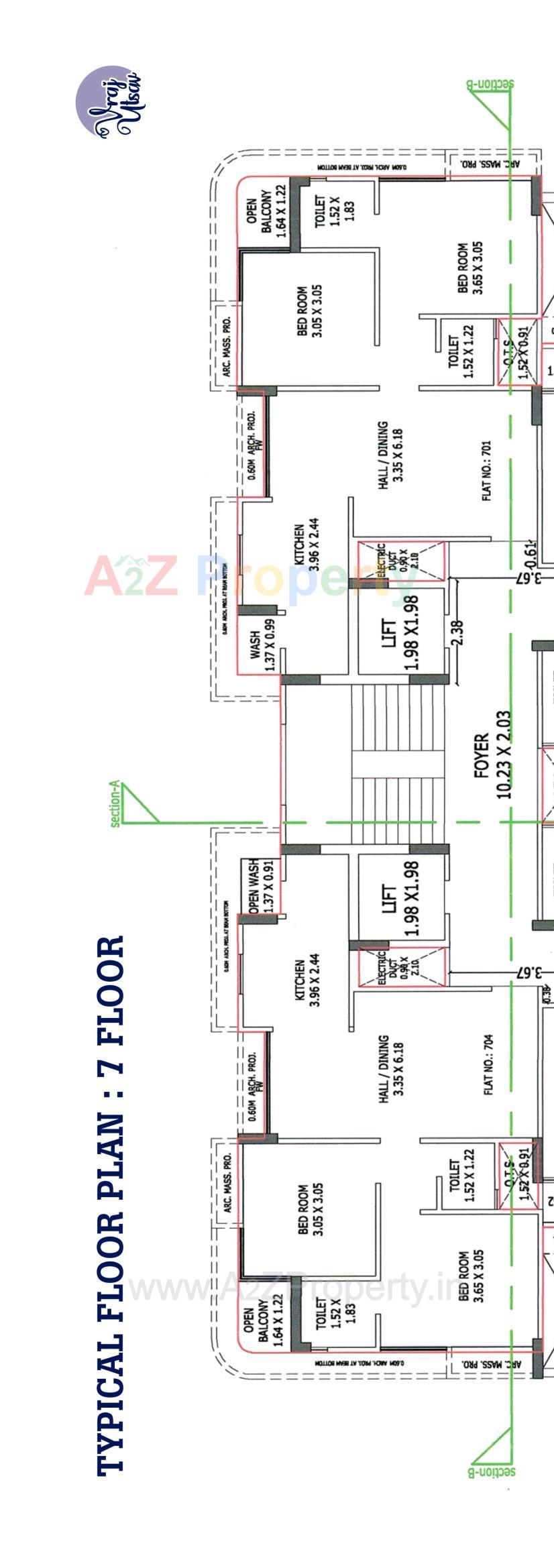 Layout of real estate project Vraj Utsav located at Bhavnagar, Bhavnagar, Gujarat
