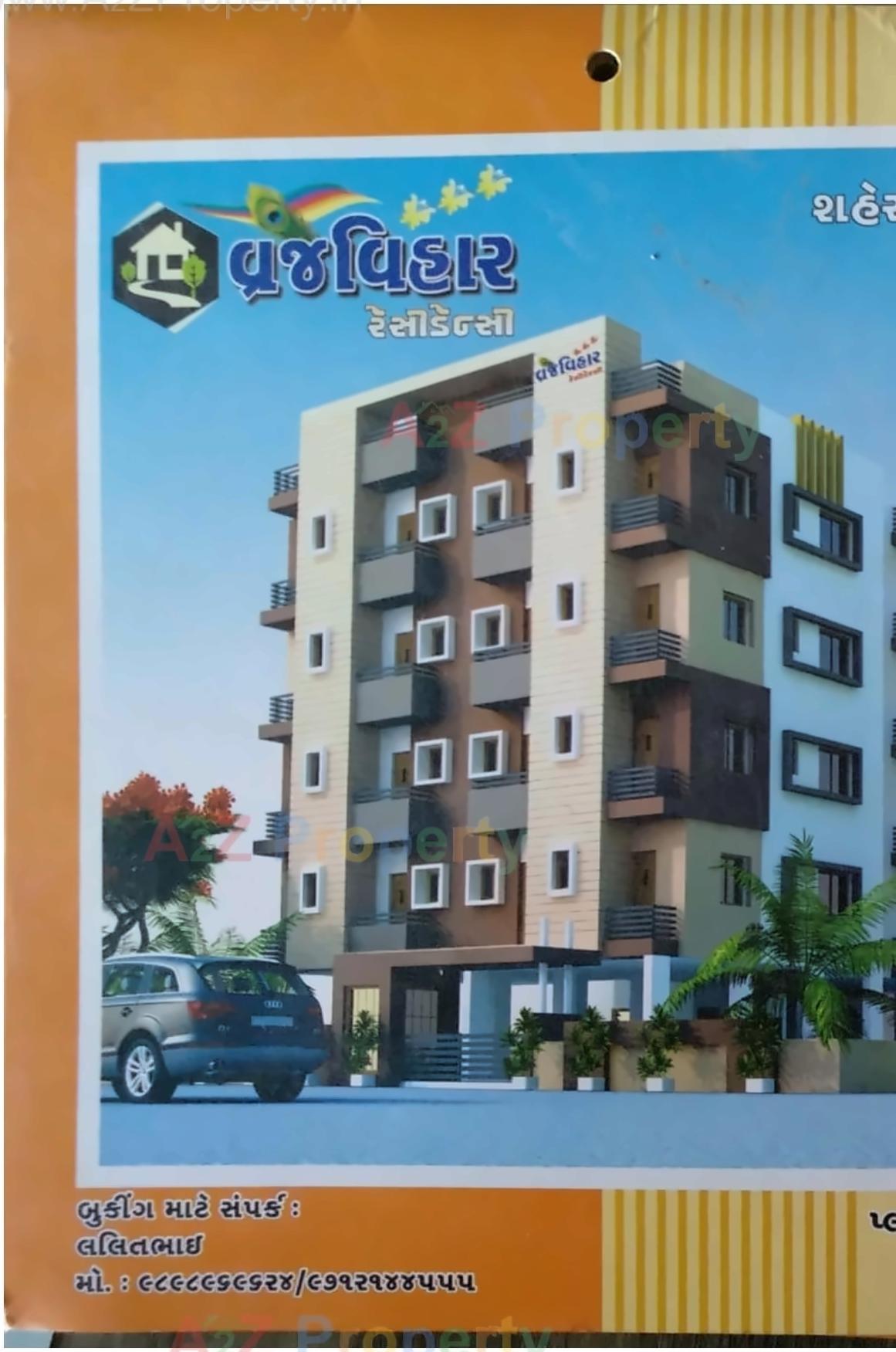3D Elevation of real estate project Vraj Vihar Residency located at Tarsamiya, Bhavnagar, Gujarat