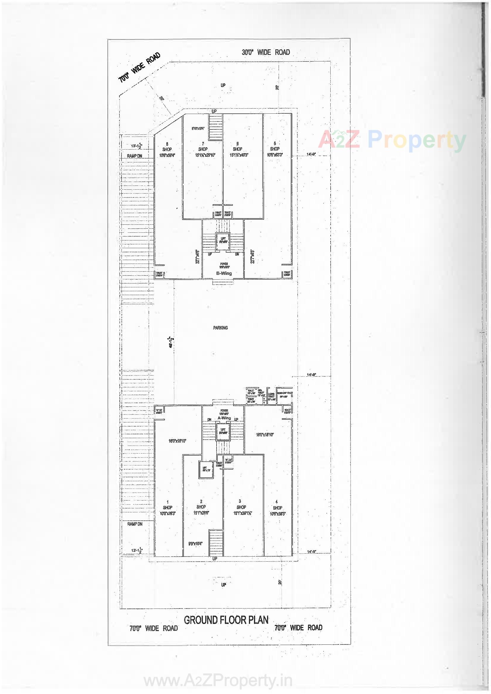Layout of real estate project Vrundavan Heights located at Bhavnagar, Bhavnagar, Gujarat