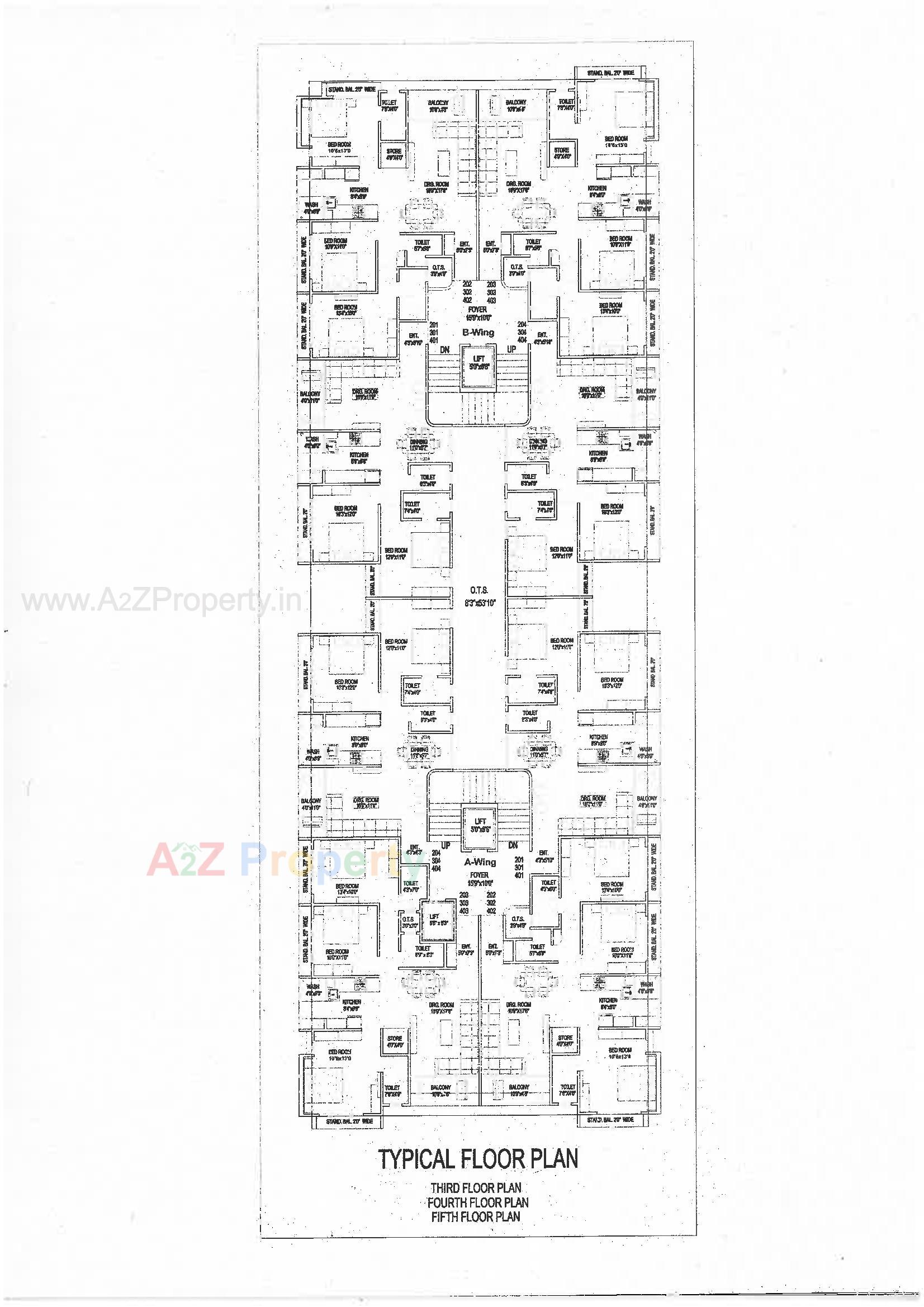Layout of real estate project Vrundavan Heights located at Bhavnagar, Bhavnagar, Gujarat