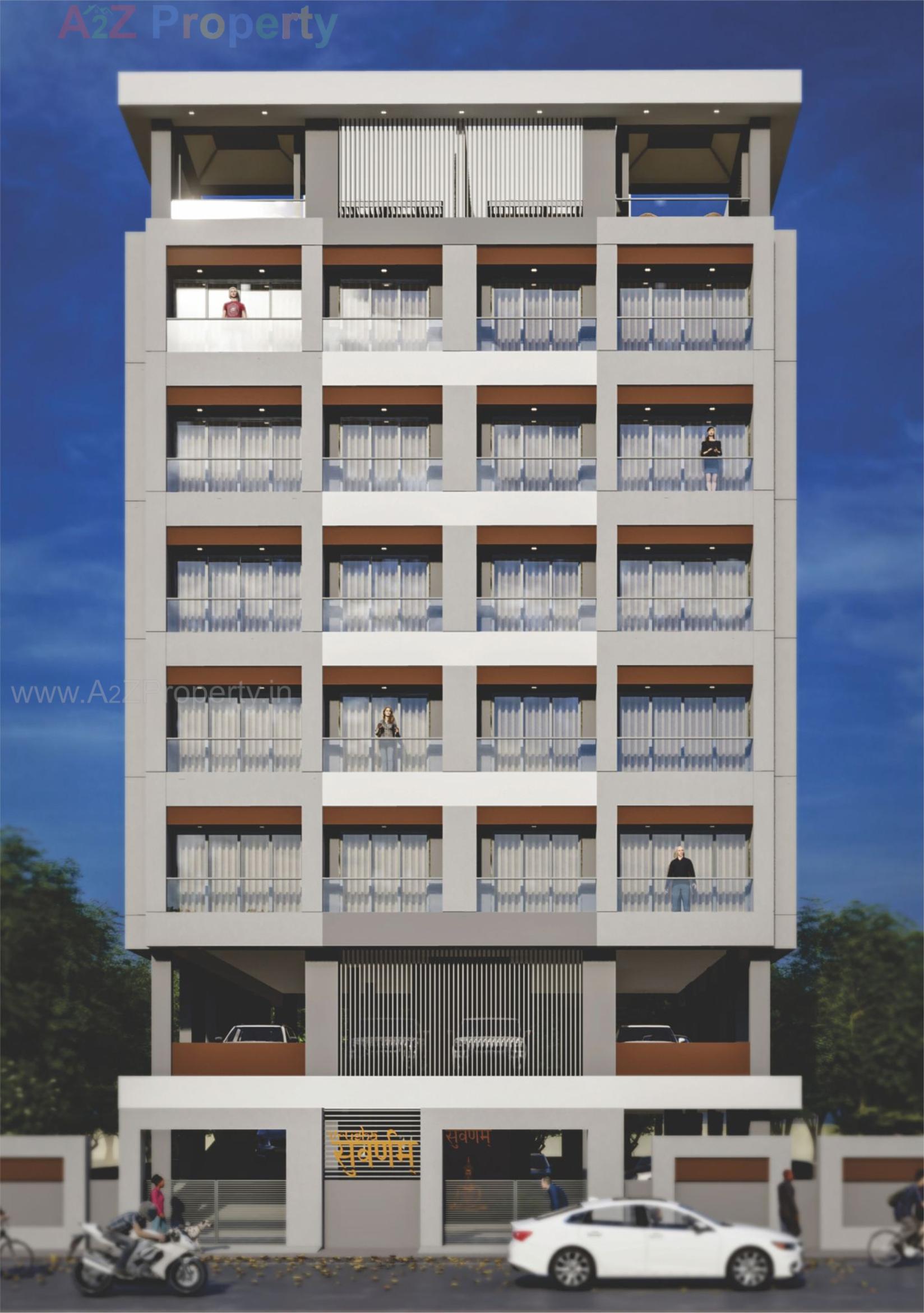 3D Elevation of real estate project Vrusha Suvarnam located at Bhavnagar, Bhavnagar, Gujarat