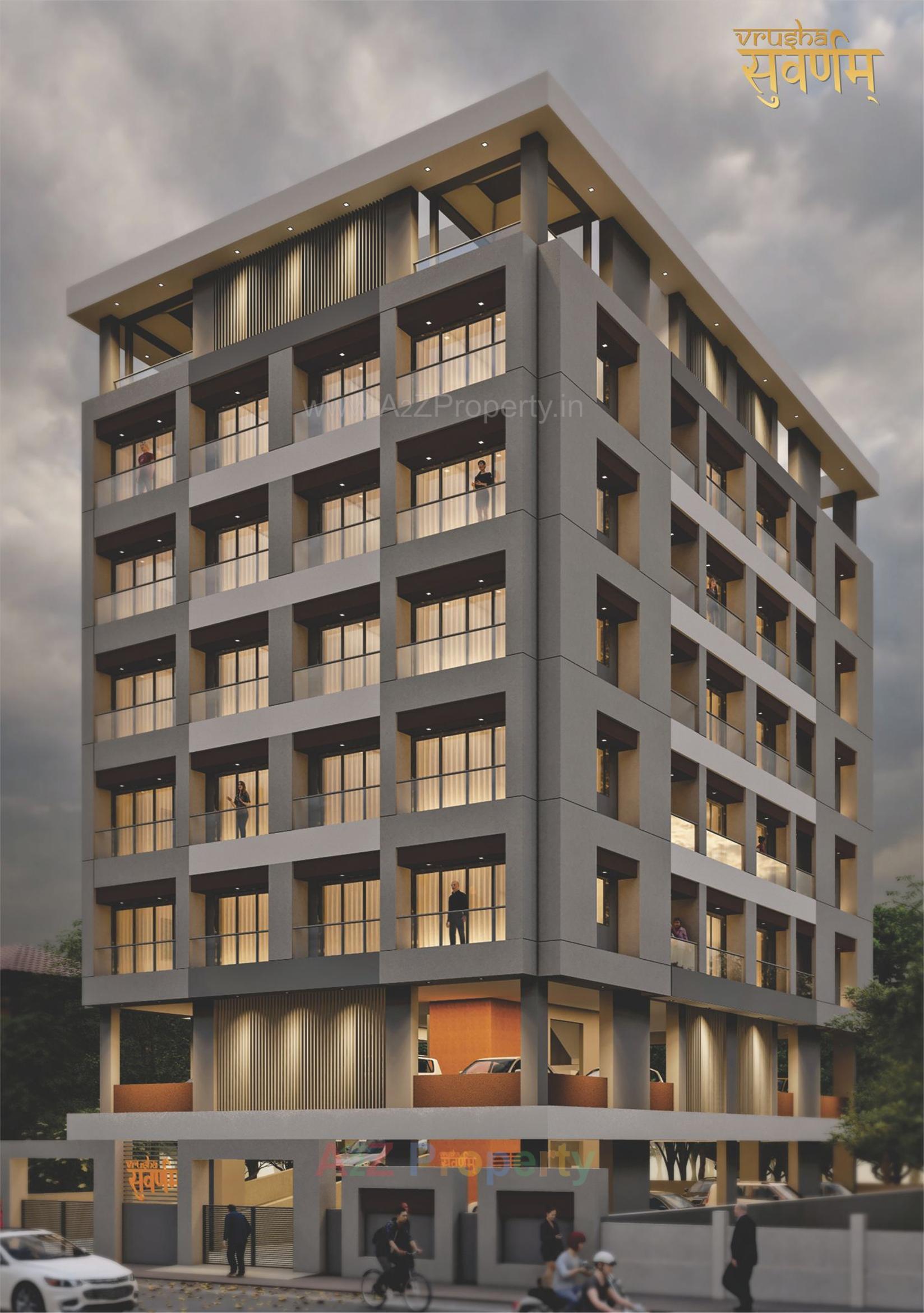 3D Elevation of real estate project Vrusha Suvarnam located at Bhavnagar, Bhavnagar, Gujarat
