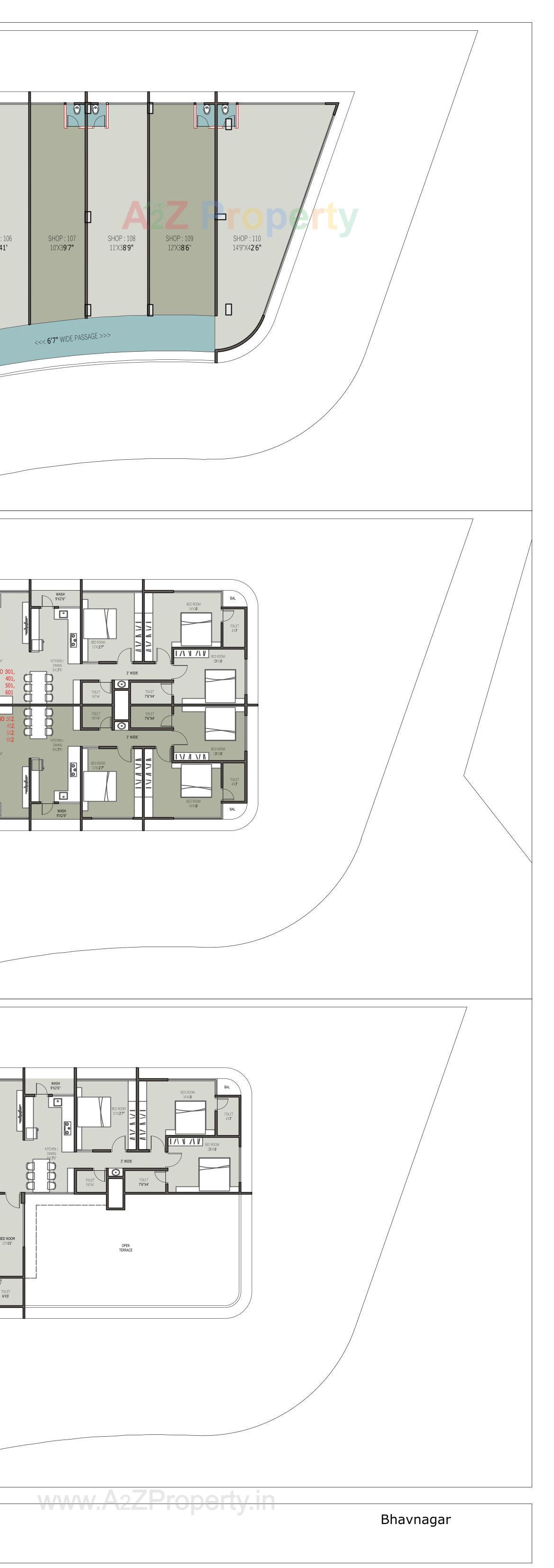 Layout of real estate project Yogeshwar Heights located at Bhavnagar, Bhavnagar, Gujarat