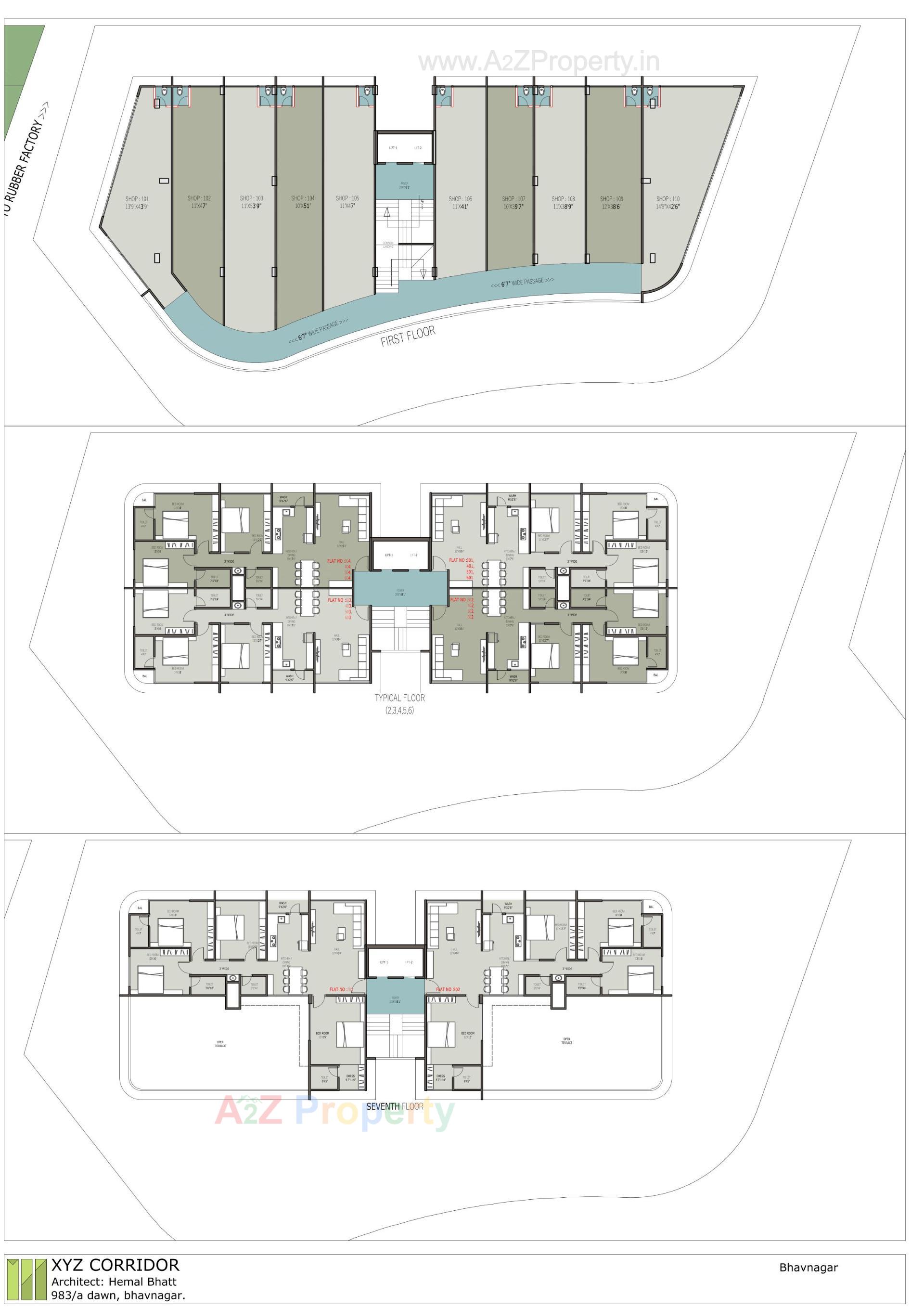 Layout of real estate project Yogeshwar Heights located at Bhavnagar, Bhavnagar, Gujarat